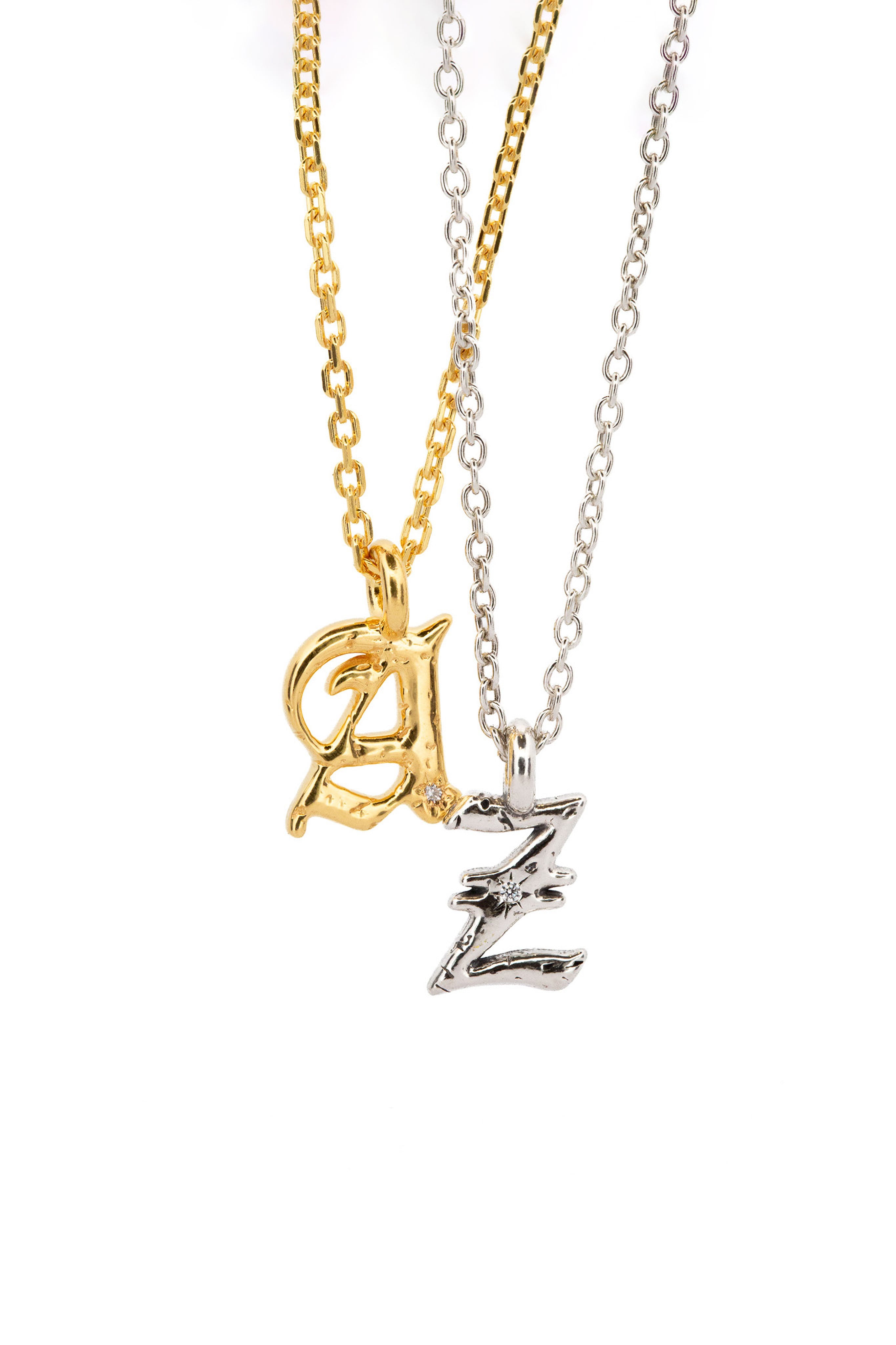 Alphabet Icon Necklace - Twin Kit | Silver & Gold