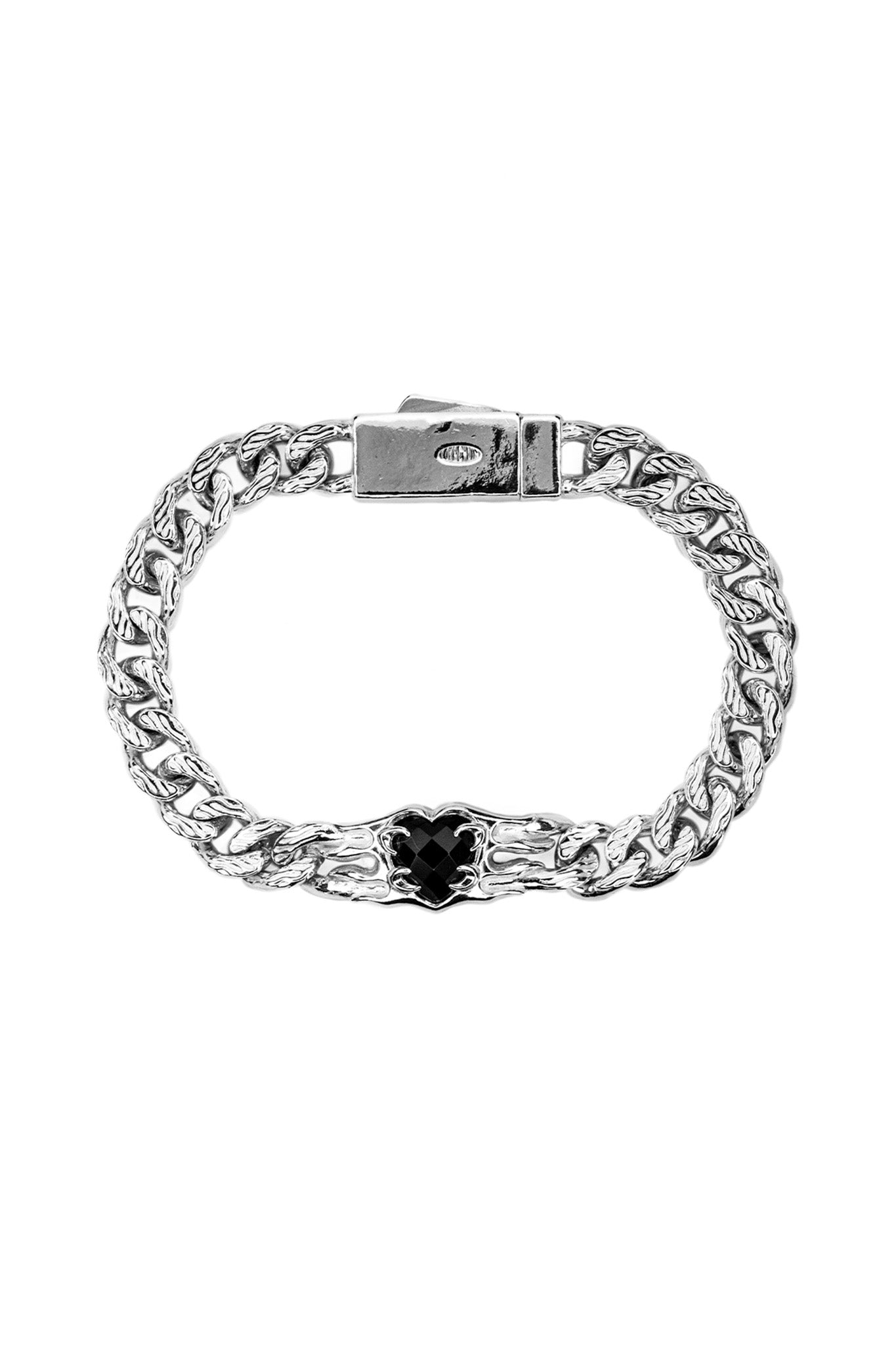 Flaming Heart Bracelet - Black Onyx