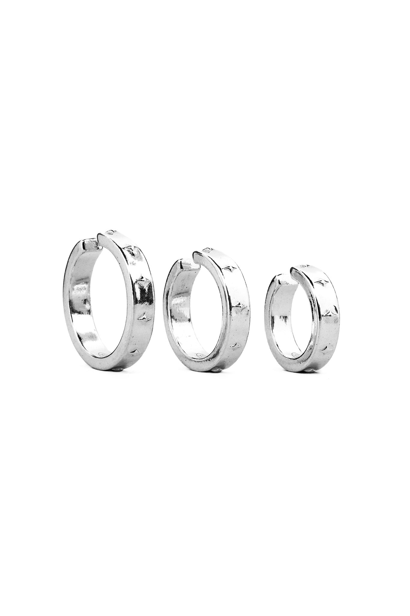 ★MIDNIGHT MOMENT.★ invert slim onetouch earring silver Designer fashion, Seoul-fully created | W Concept