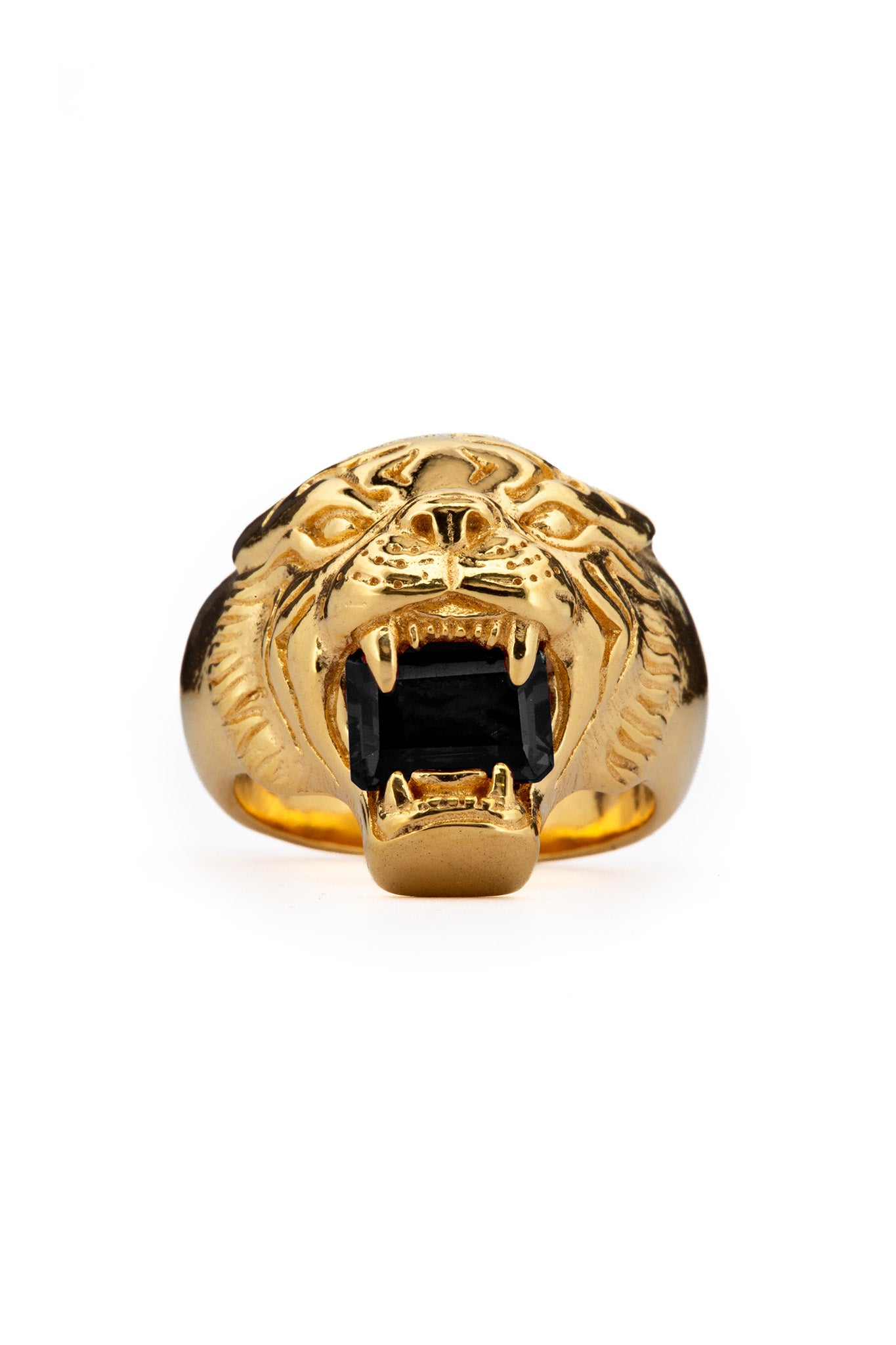 Love Kills Signet - Black Zircon | Gold
