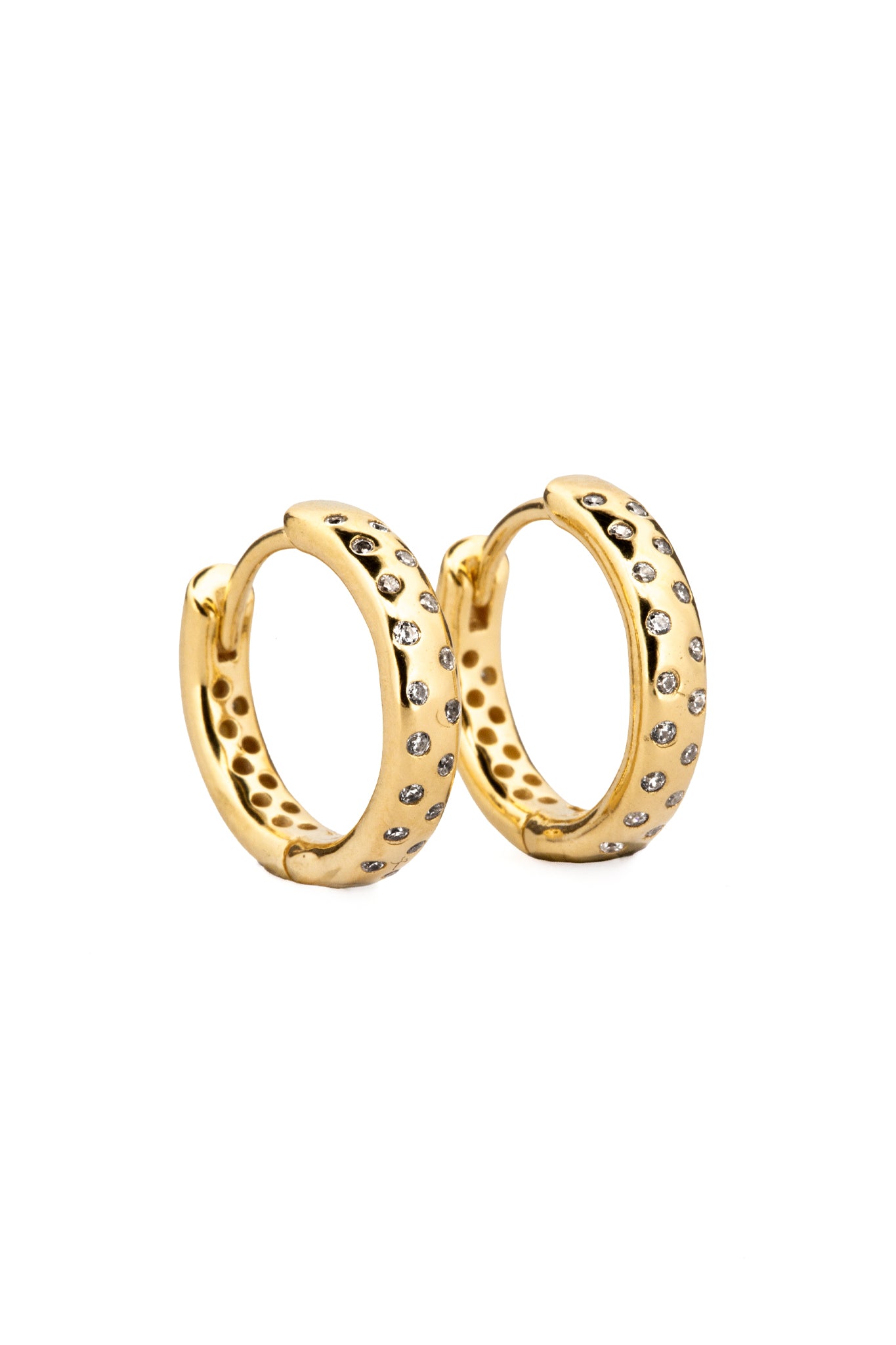Pave Earrings | Gold
