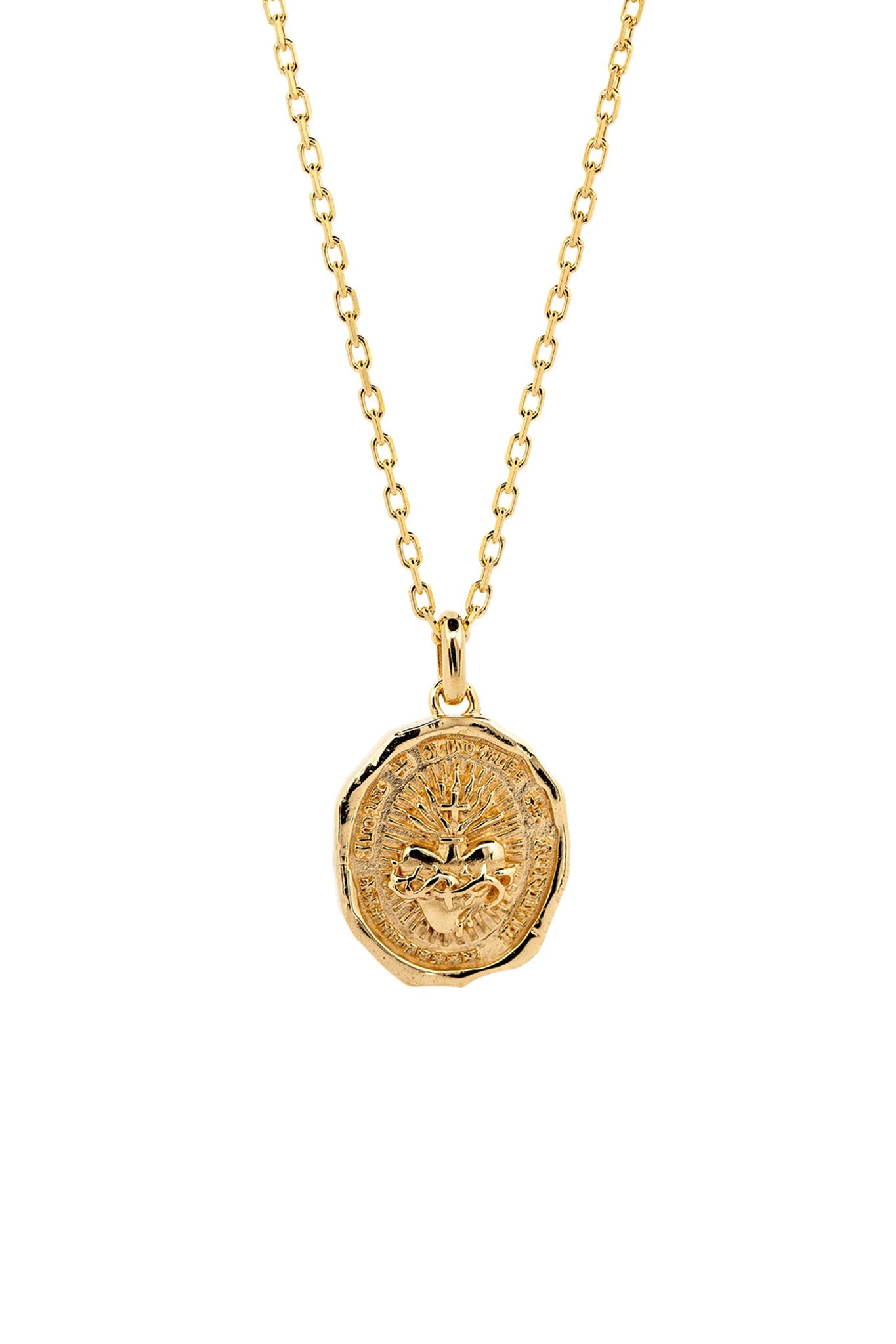 Sacred Heart Necklace I Gold