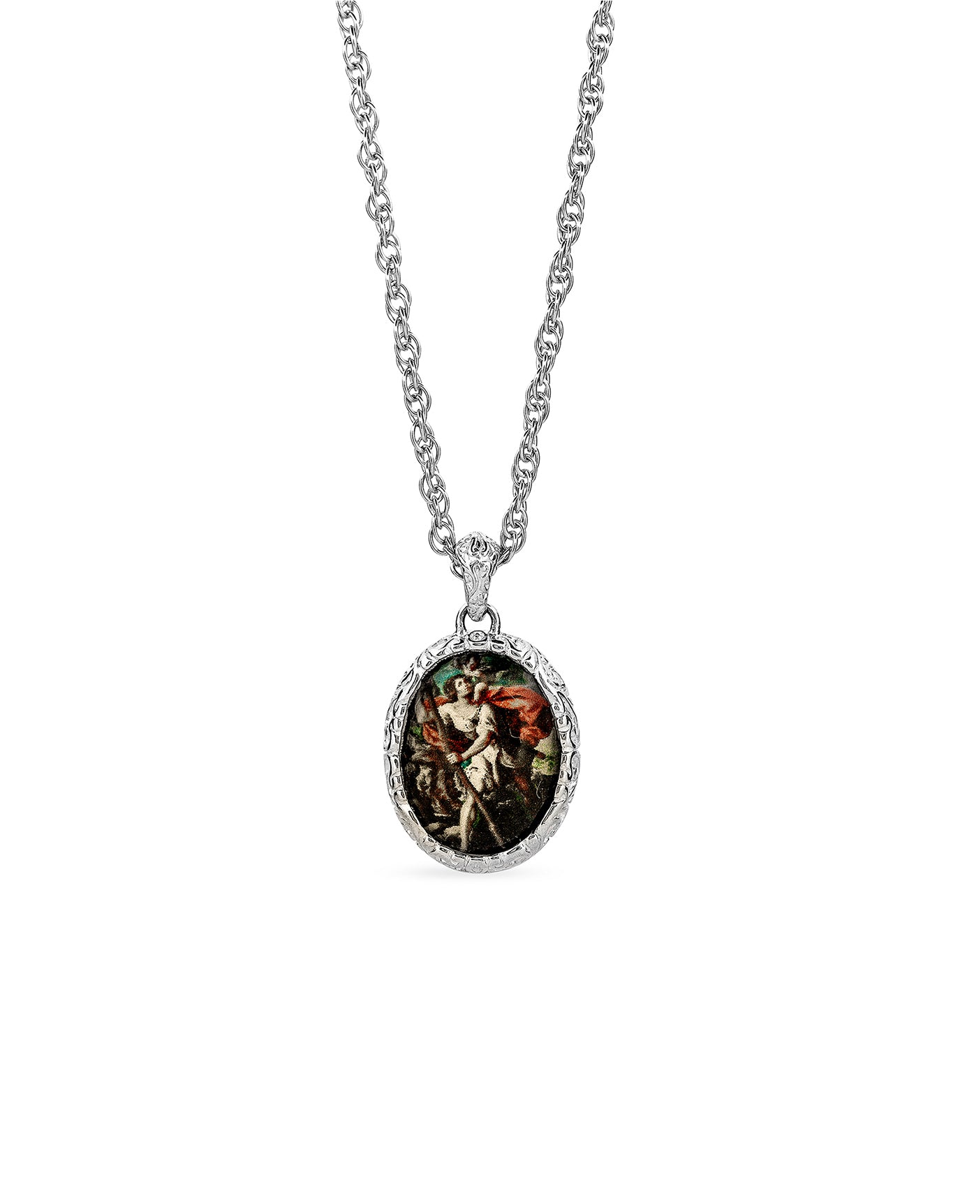 ステンドグラス  love@chico St Christopher Necklace – Lox & Chain
