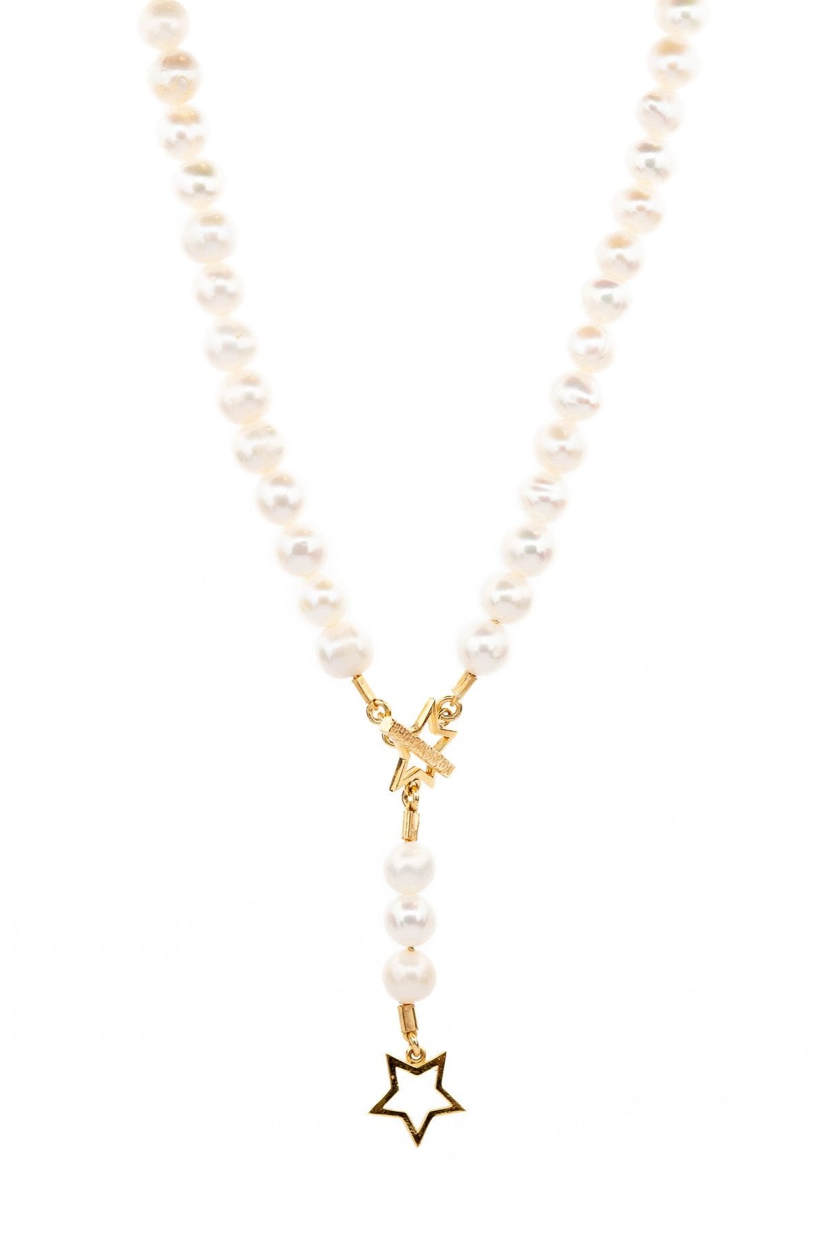 Lucky Star Pearl Necklace | Gold