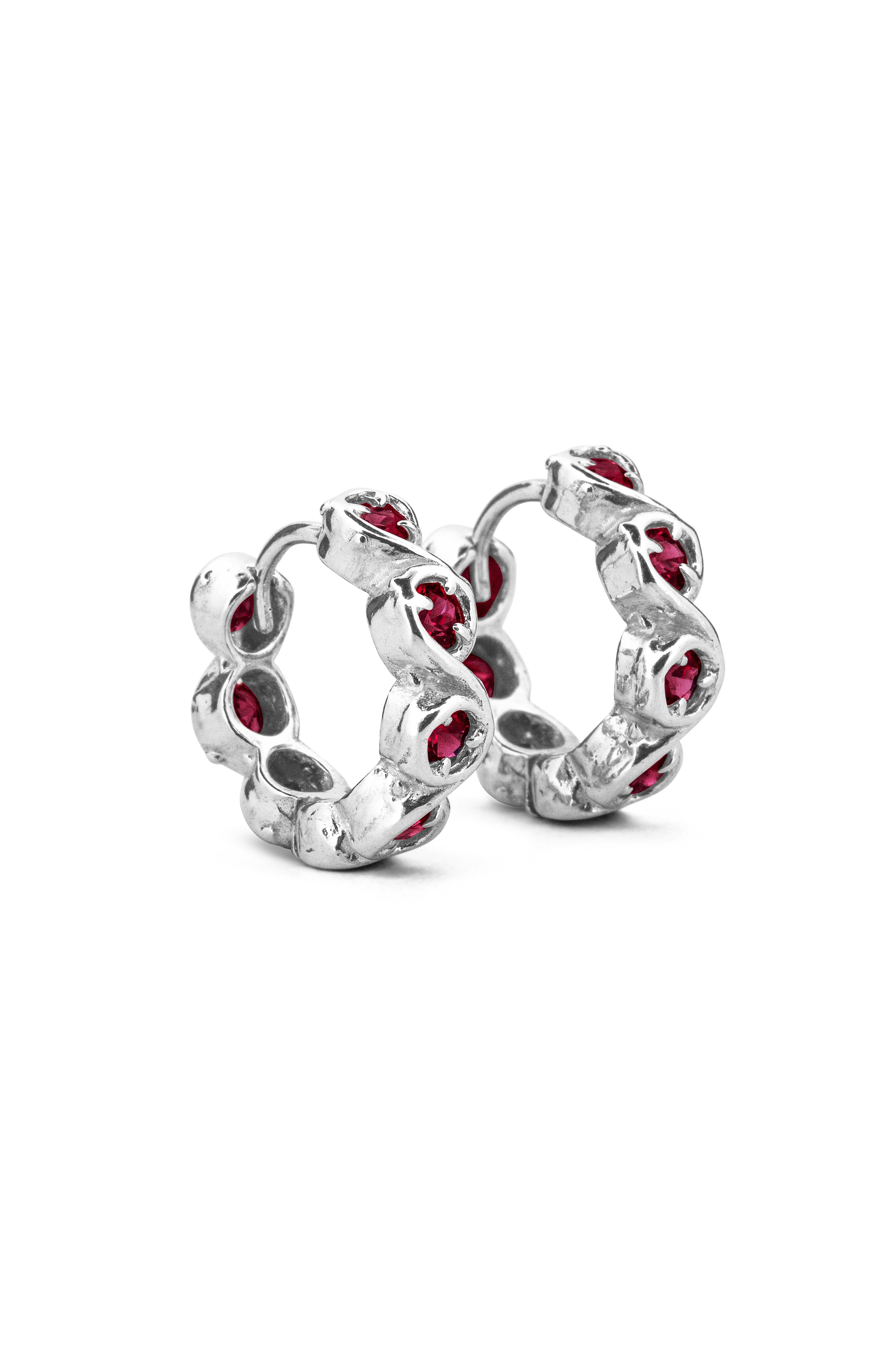 Needles Earrings – Garnet