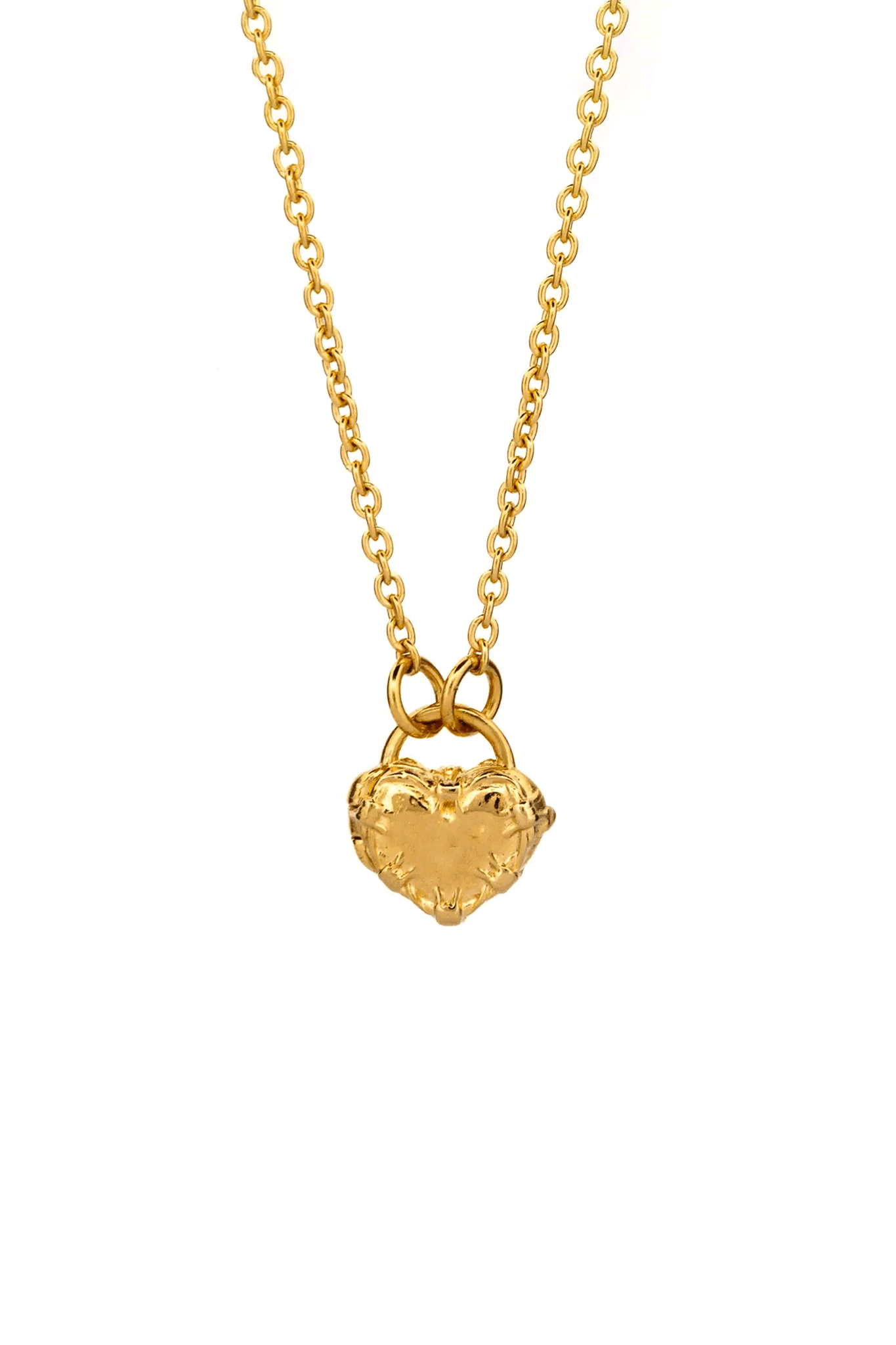 Lil' Barbwire Heart Locket | Gold