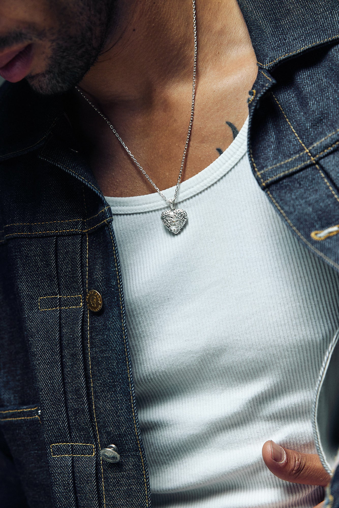 Stitched Heart Locket