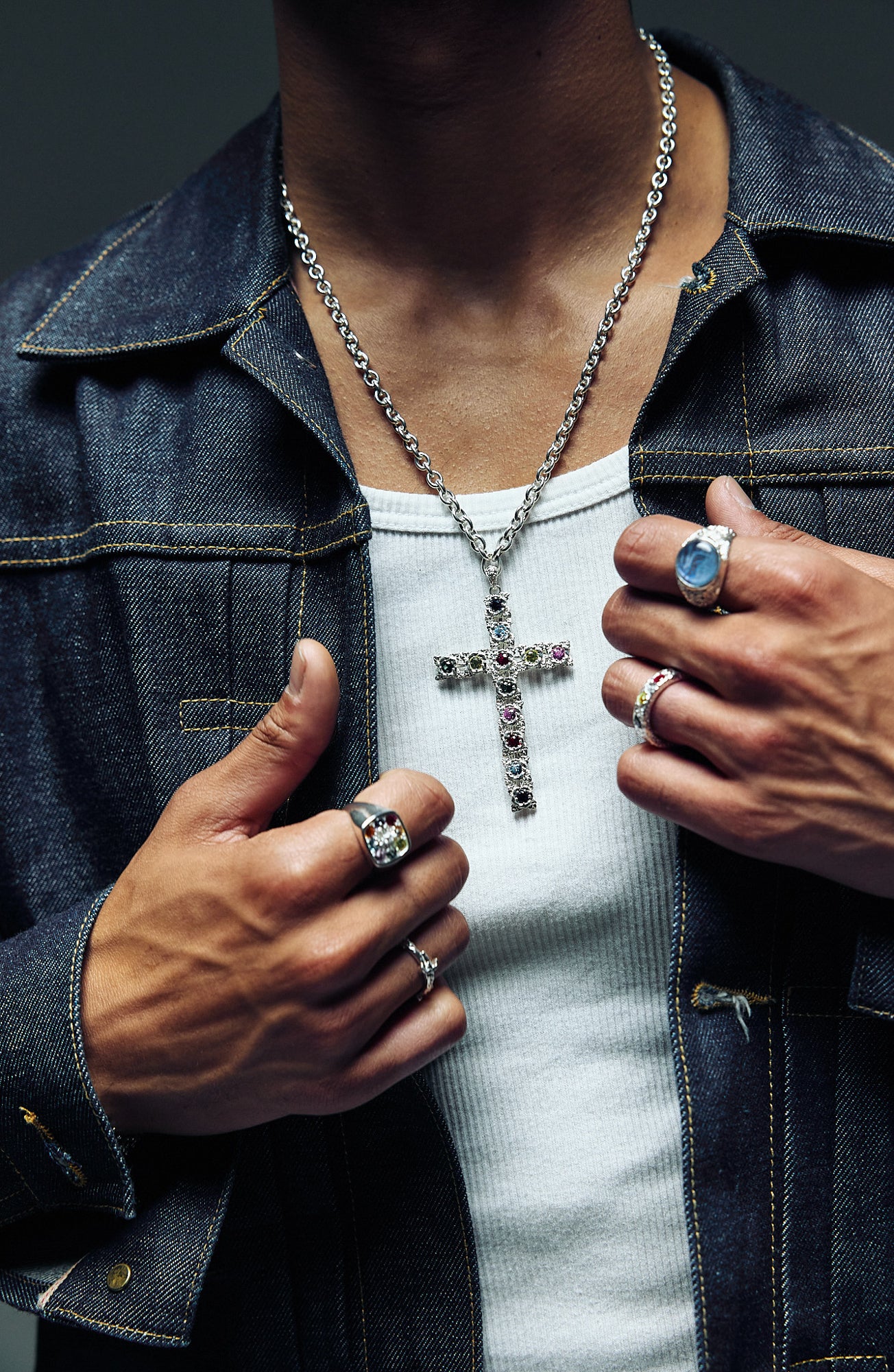 Big Bouquet Cross Necklace