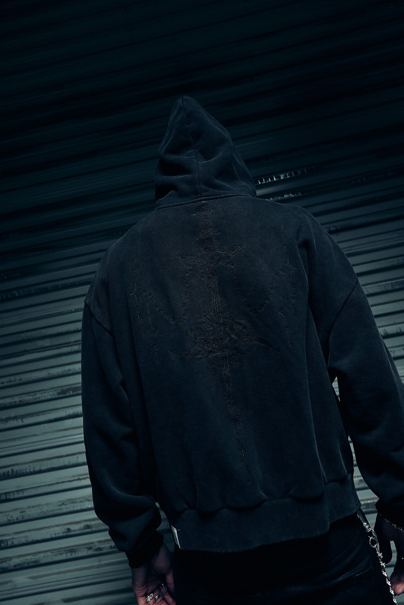 Ave Double-Zip Hoodie - Black Ash