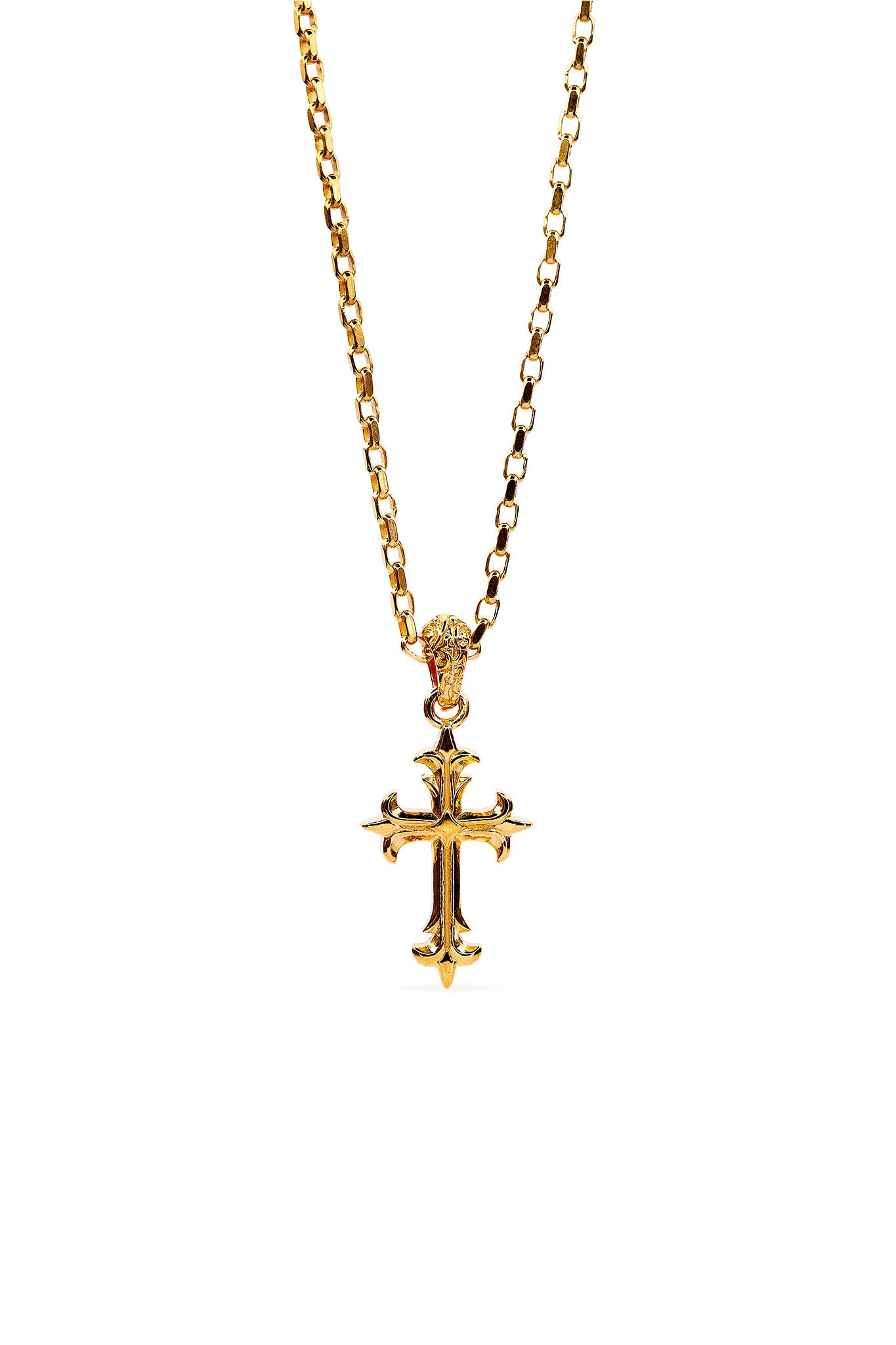 [希少レア]Vintage Gold GOTHIC CROSS necklace Small Gothic Cross Necklace | Gold – Lox & Chain