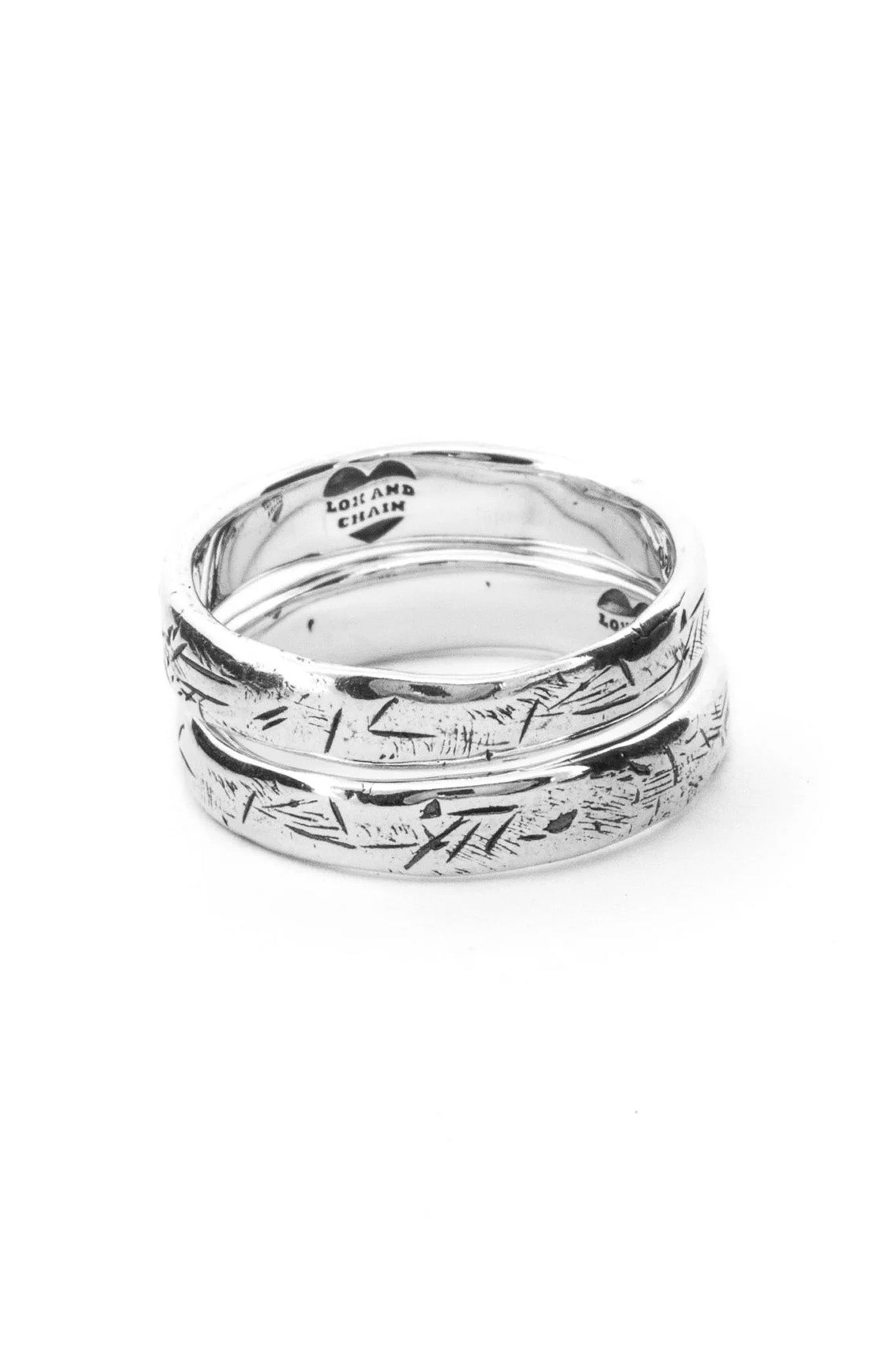 シルバー925リング　「Lox&chain」silver ring The Stacker Ring – Lox & Chain
