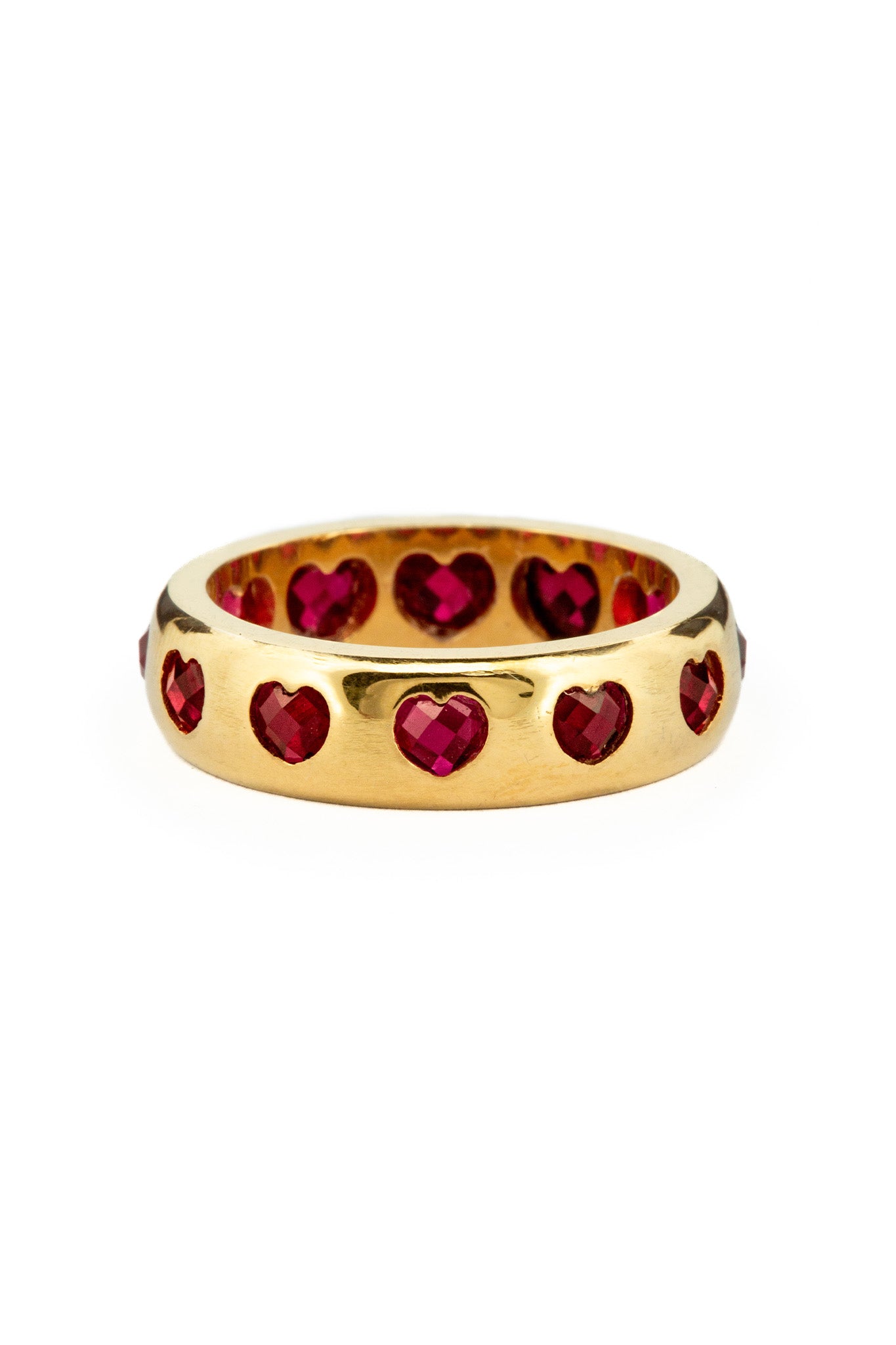 Hearts xo Ring -  Ruby | Gold