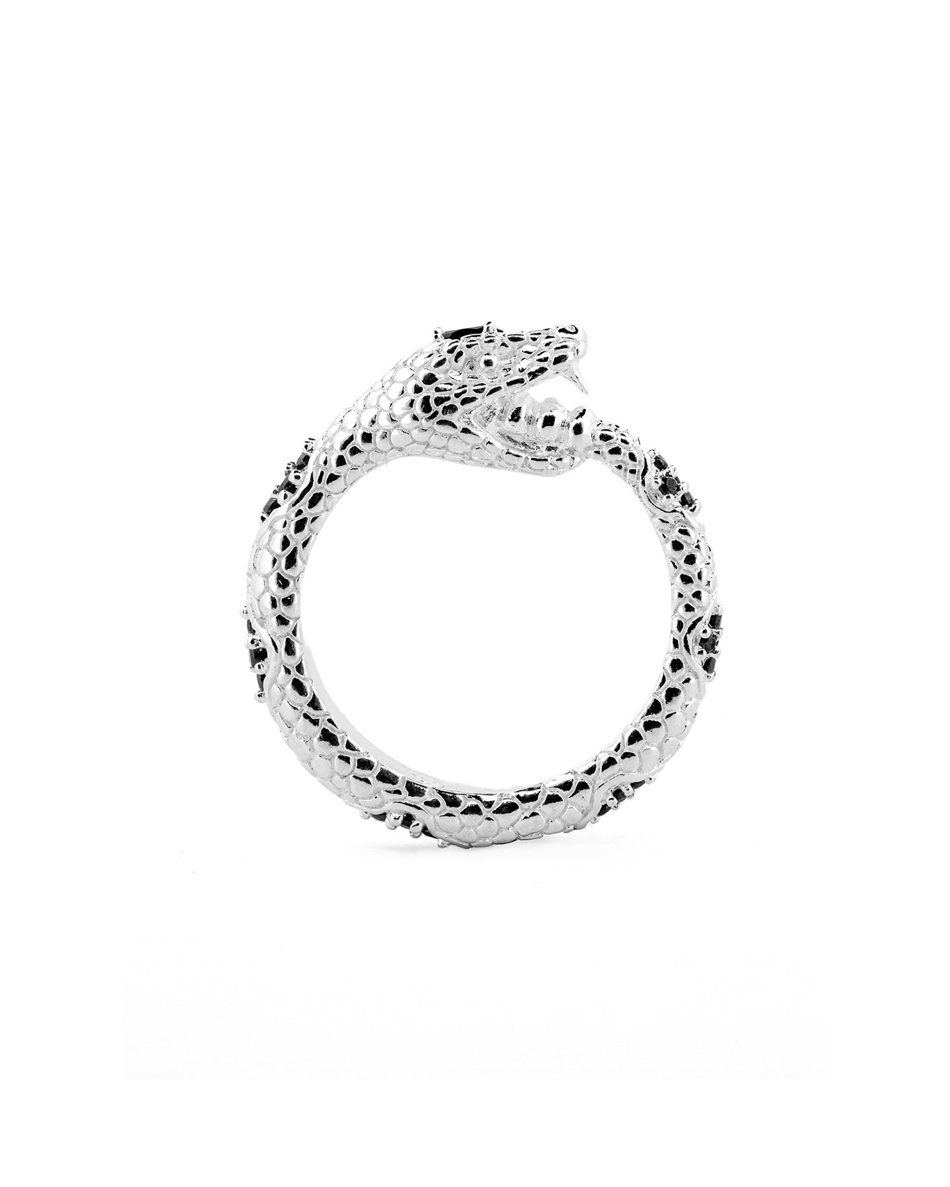 Ouroboros Ring - Black Spinel