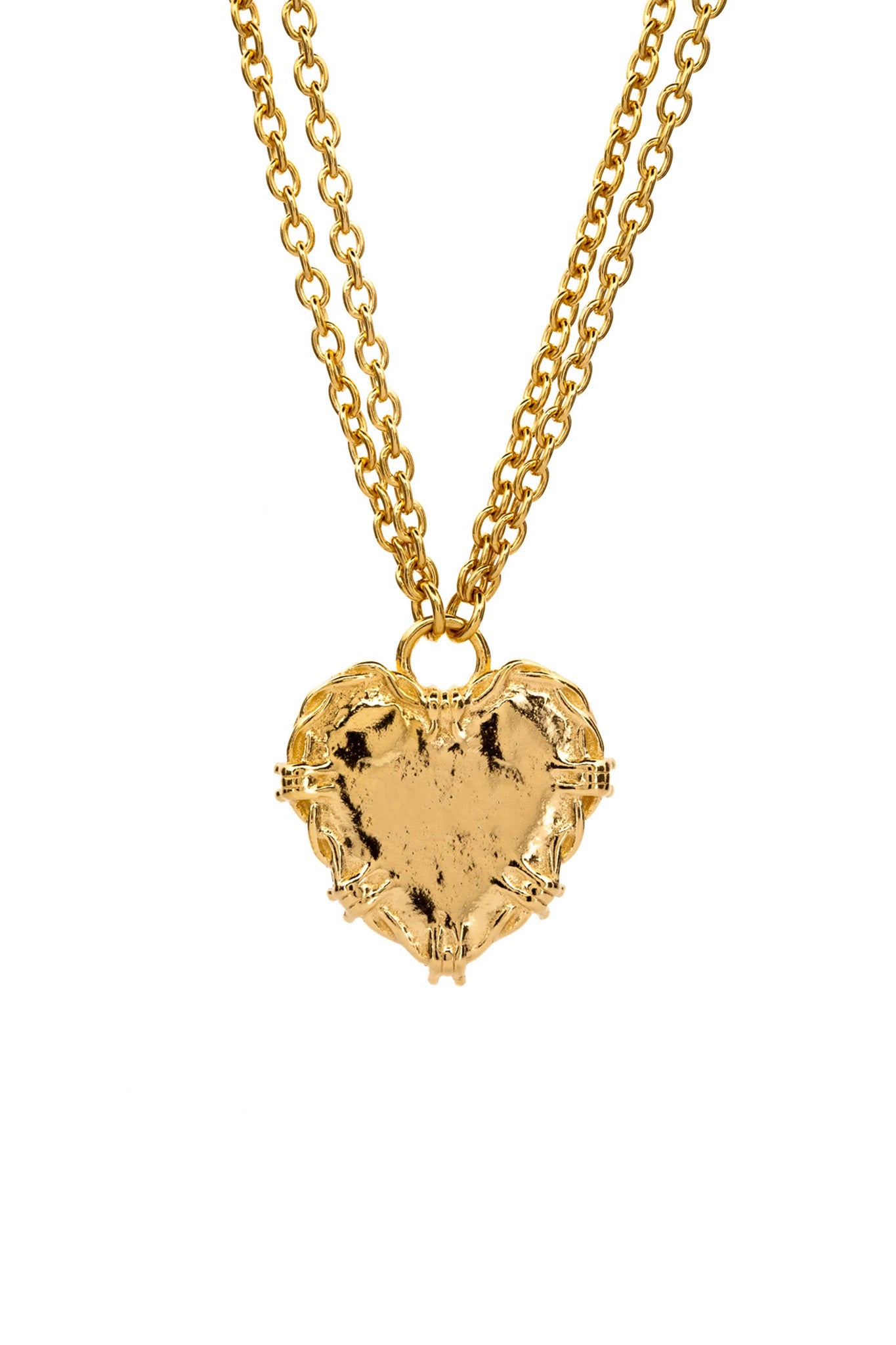 Barbwire Heart Necklace | Gold