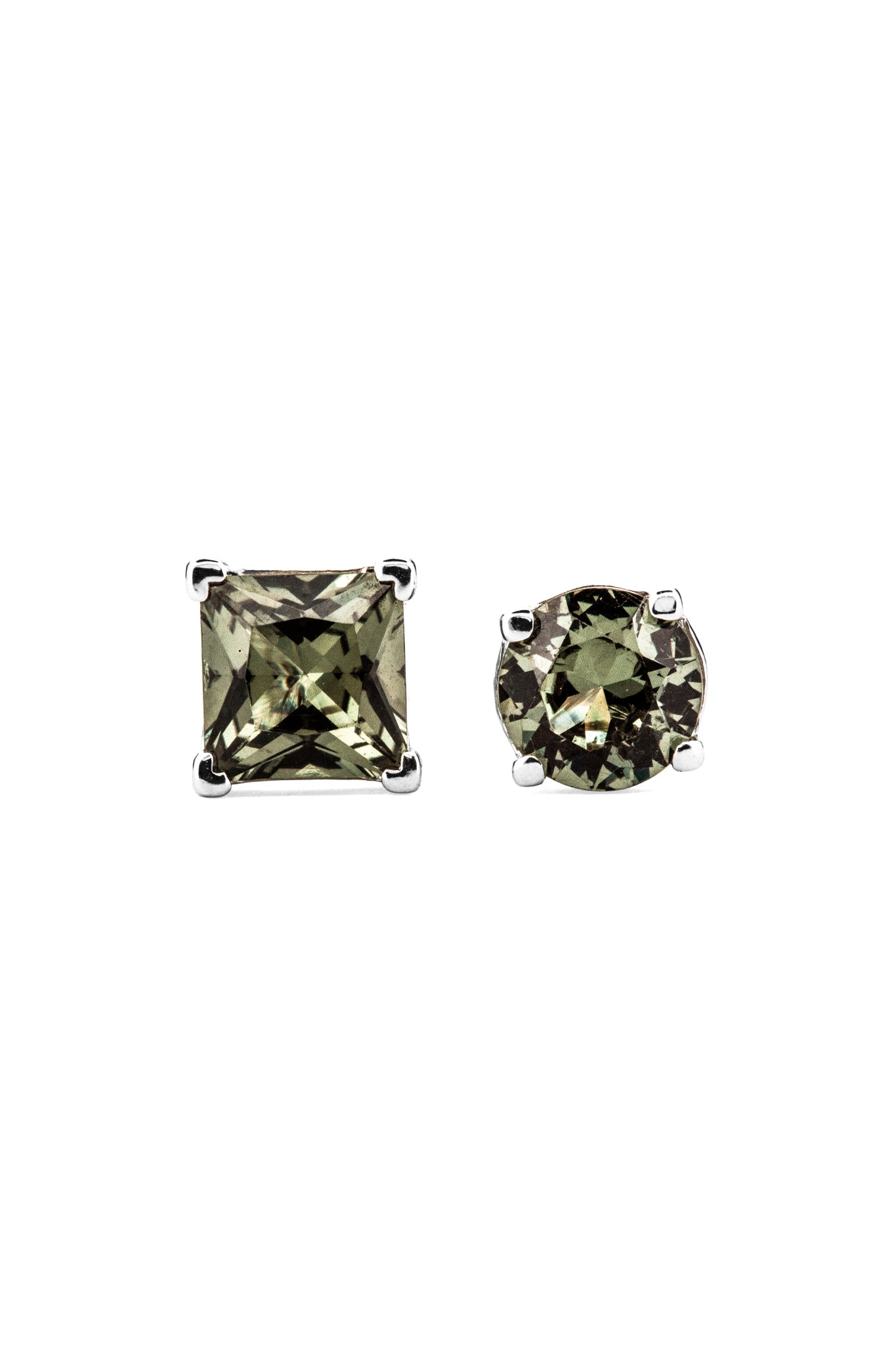 Odd Studs - Green Tourmaline