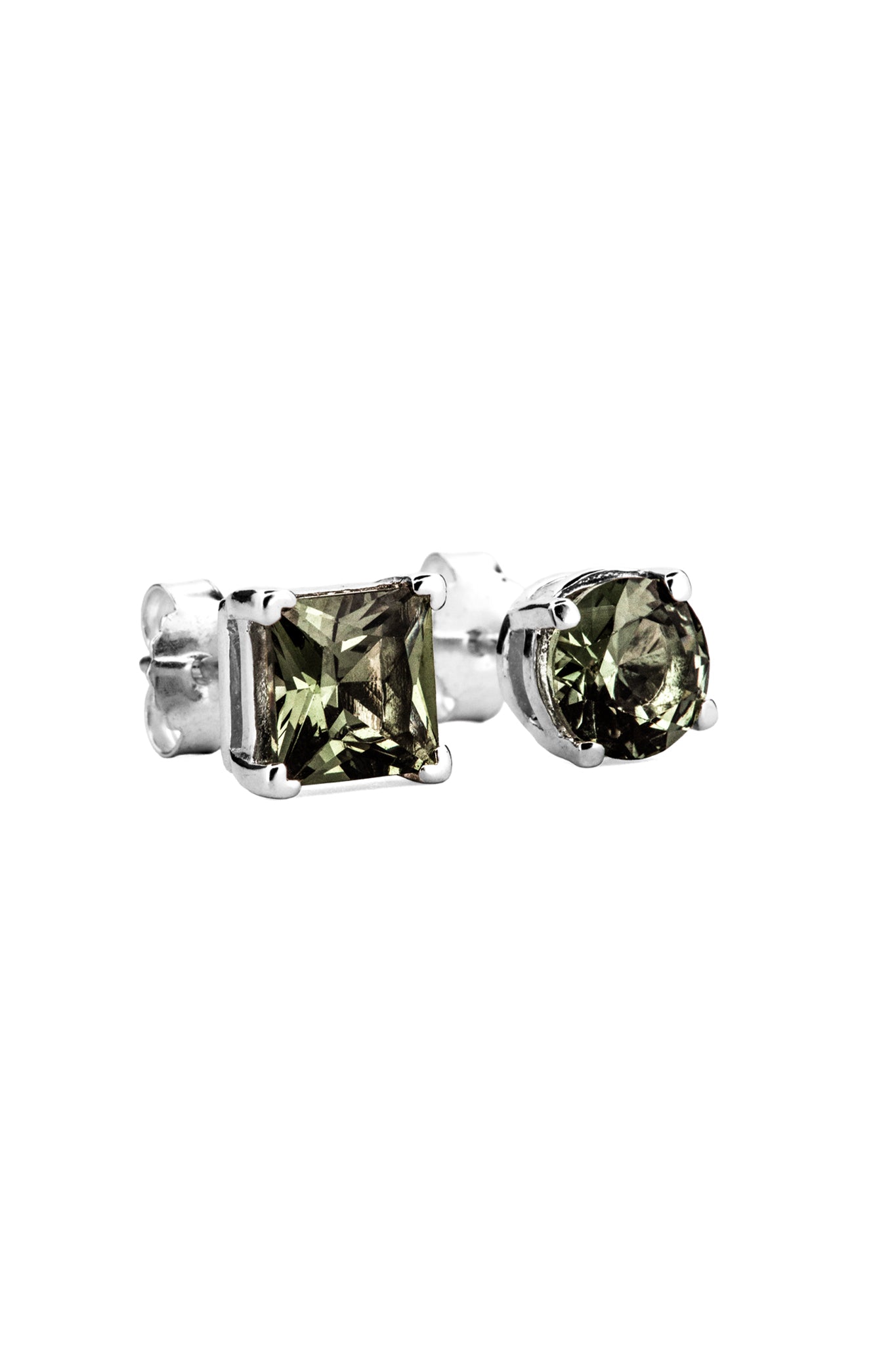 Odd Studs - Green Tourmaline