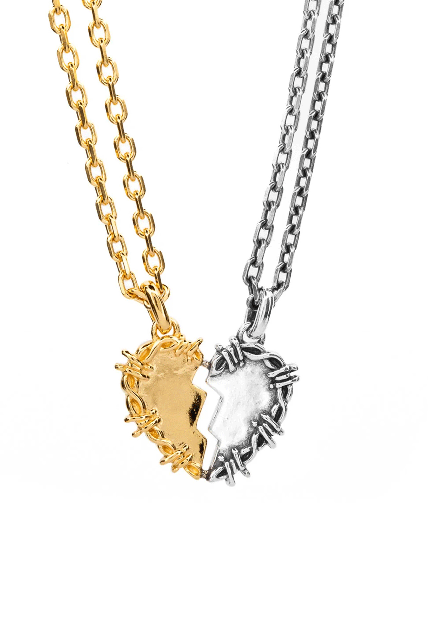 Breakable Heart Necklace | Gold + Silver