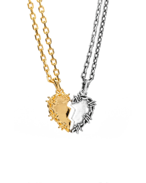 Breakable Heart Necklace | Gold + Silver