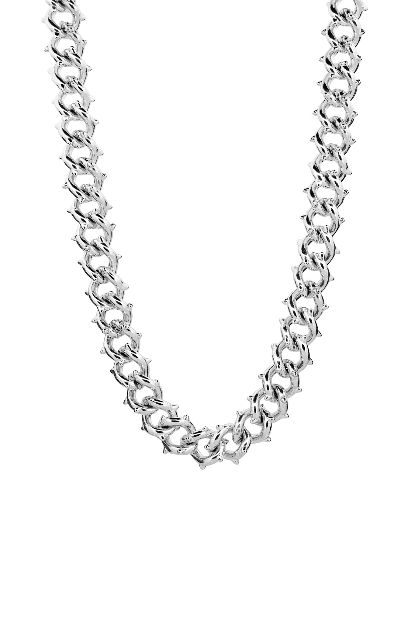 GARNI Cutting Thron Link Necklace シルバー Cuban Thorn Necklace – Lox & Chain