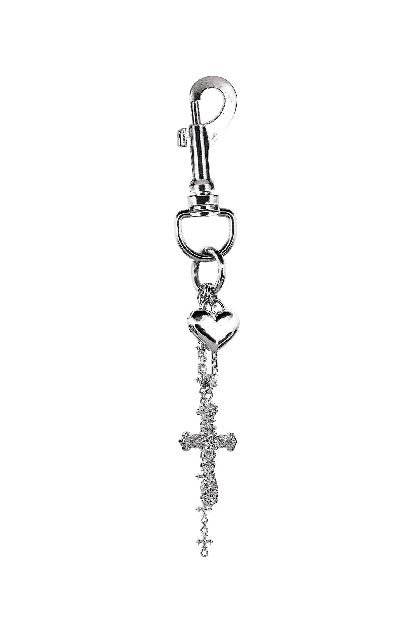 Cross Heart Key Chain