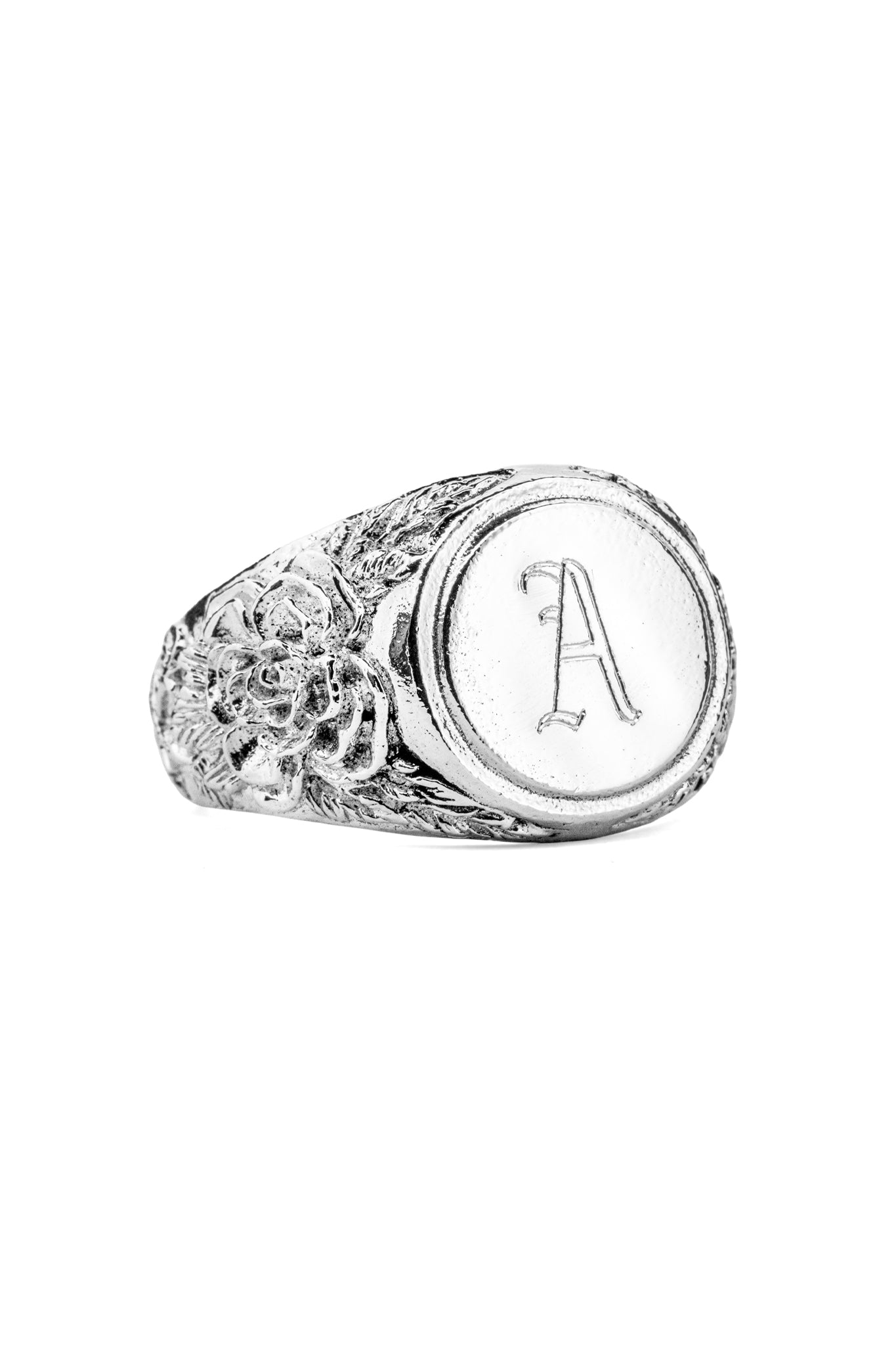 Engravable Floral Signet