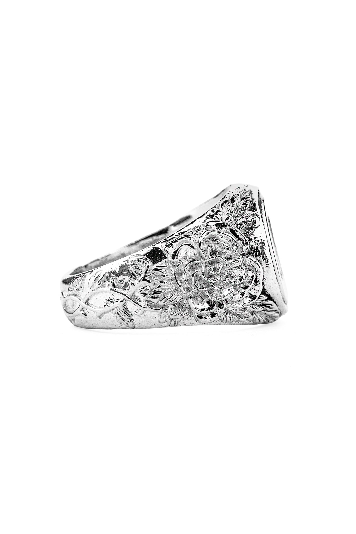 Engravable Floral Signet