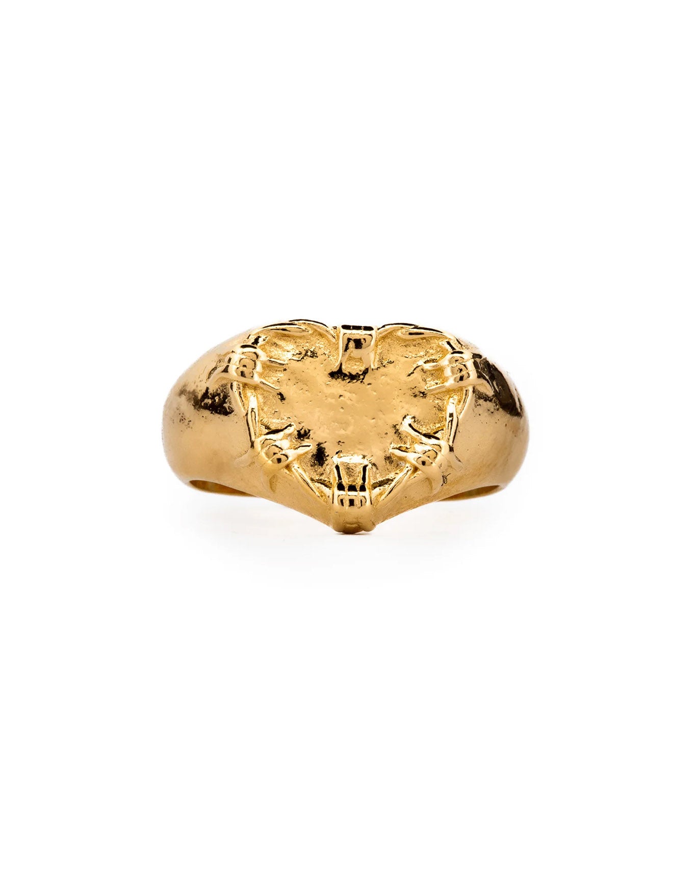 Lil' Barbwire Heart Signet | Gold