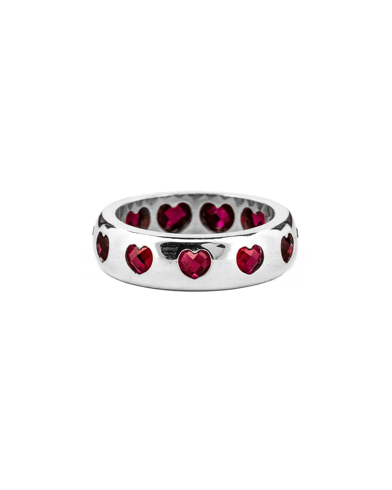 Hearts xo Ring - Ruby
