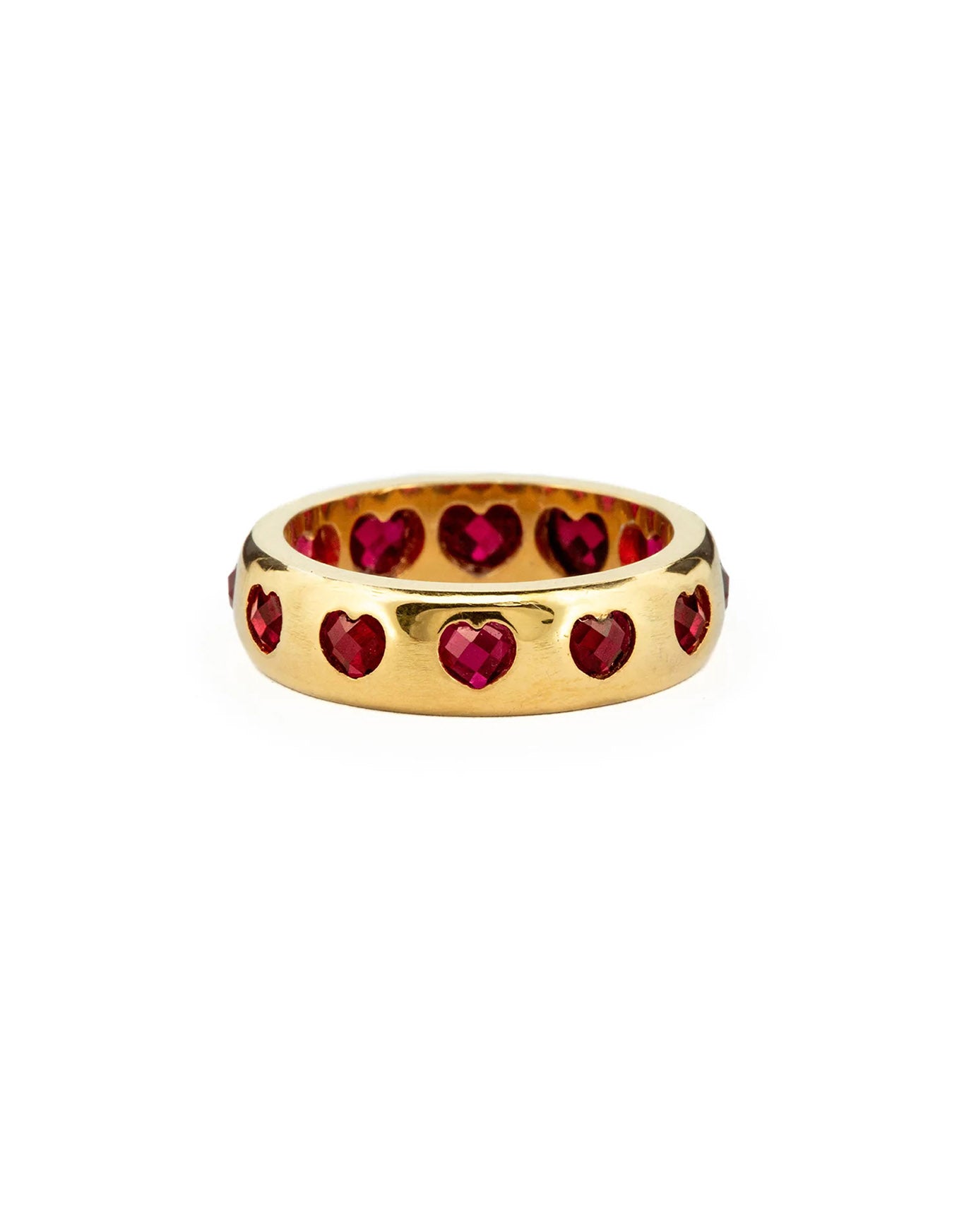 Hearts xo Ring -  Ruby | Gold