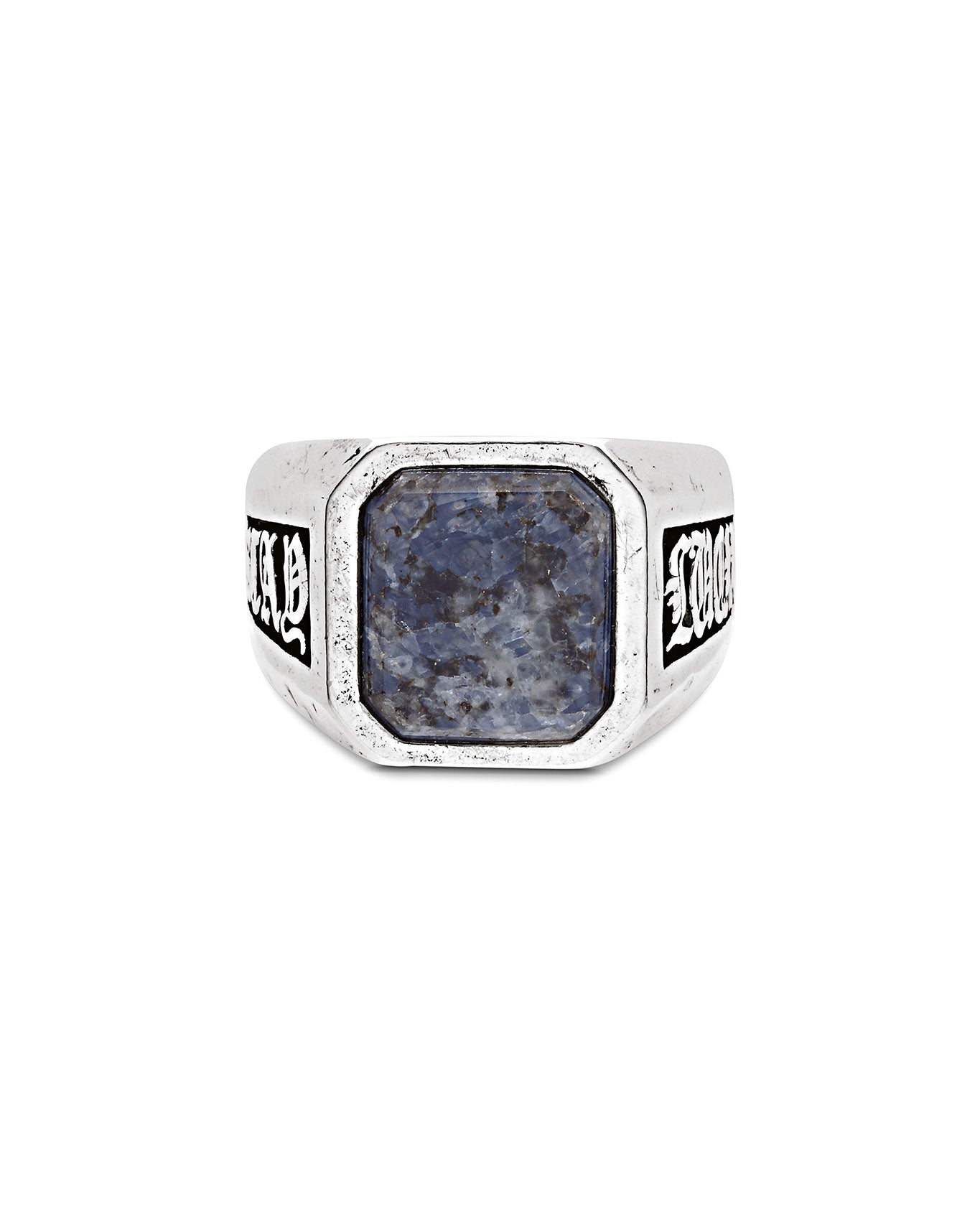 Stay Lucky Signet - Blue Granite