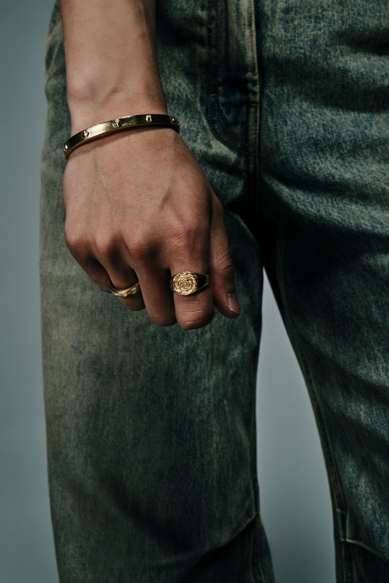 Industrial Cuff Bracelet | Gold