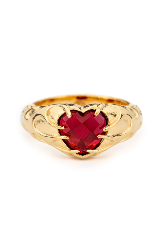 Flaming Heart Signet | Gold