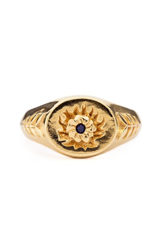 Violets Are Blue Signet I Gold