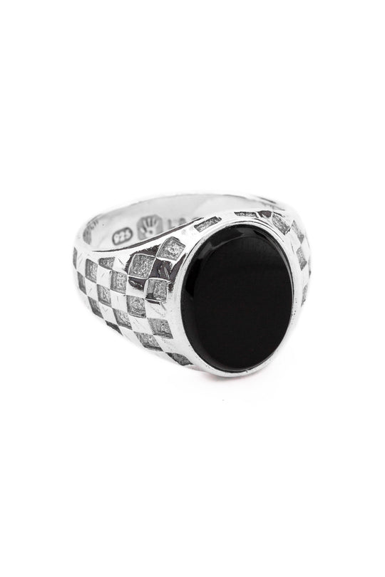 Checkered Signet - Onyx