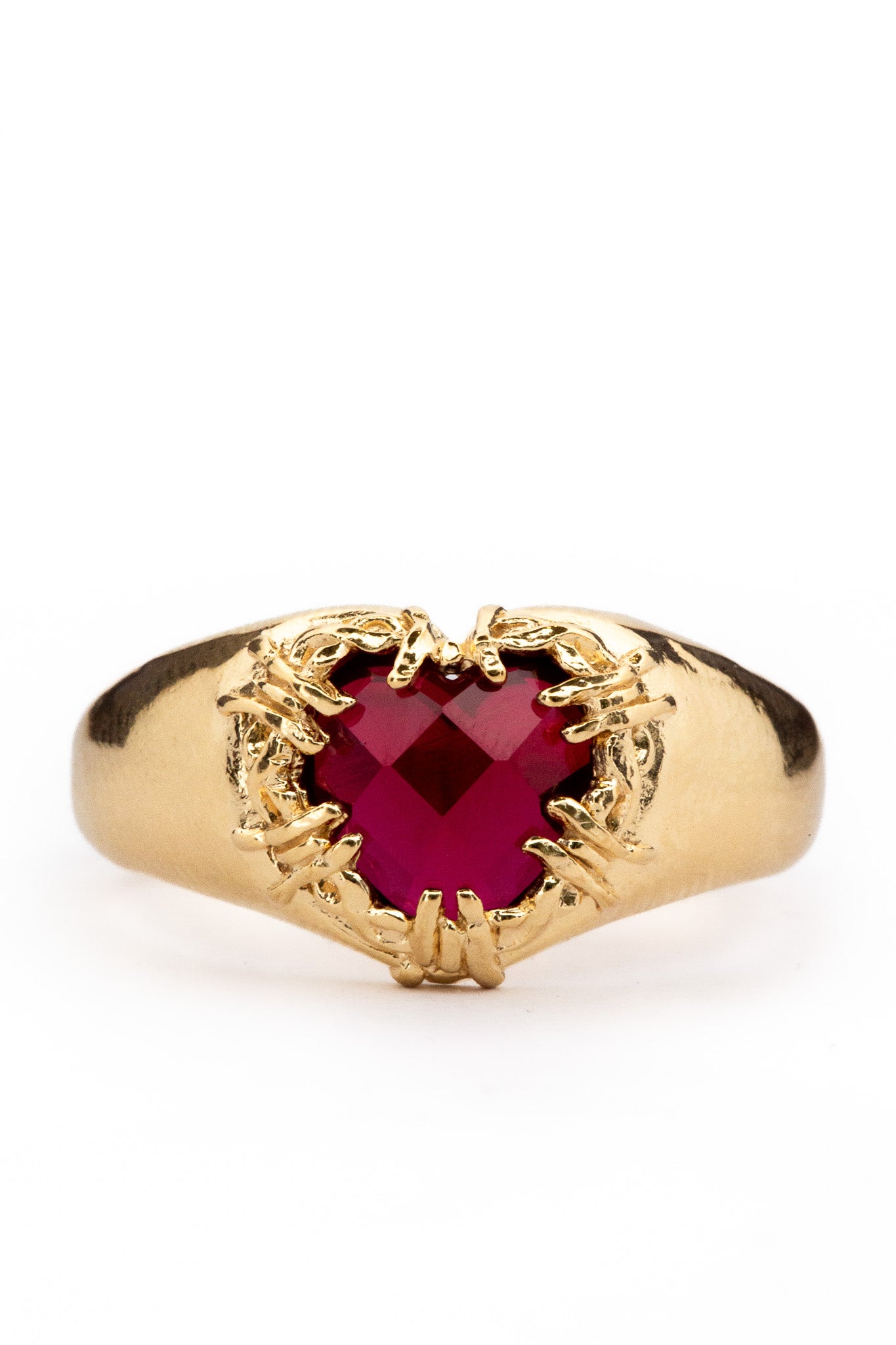 Barbed Heart Signet | Gold