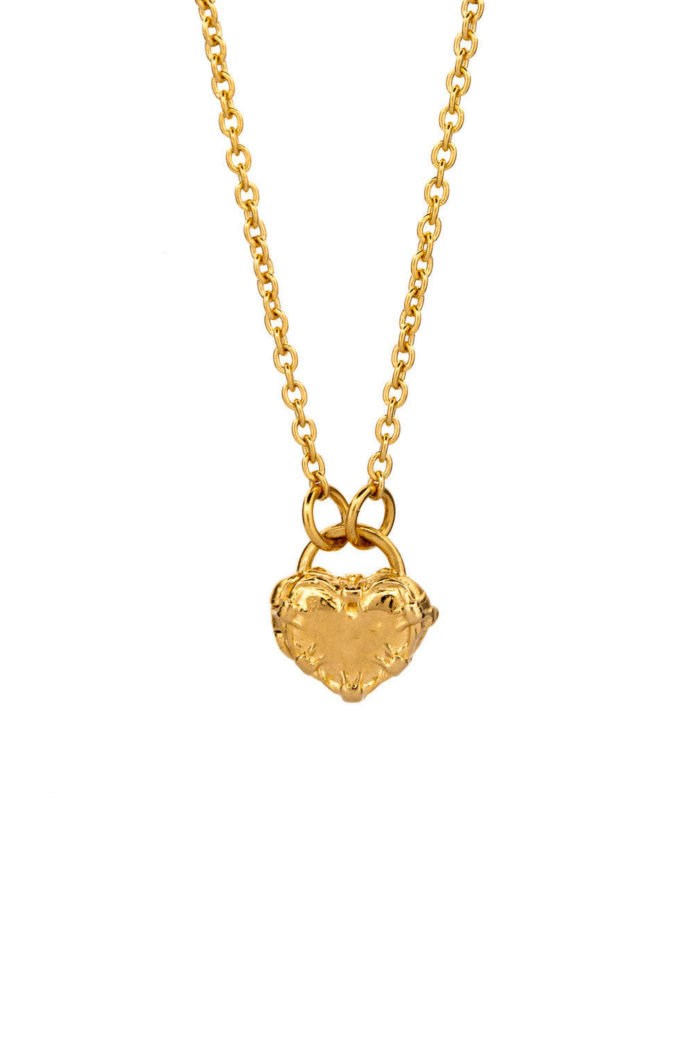 Lil' Barbwire Heart Locket | Gold