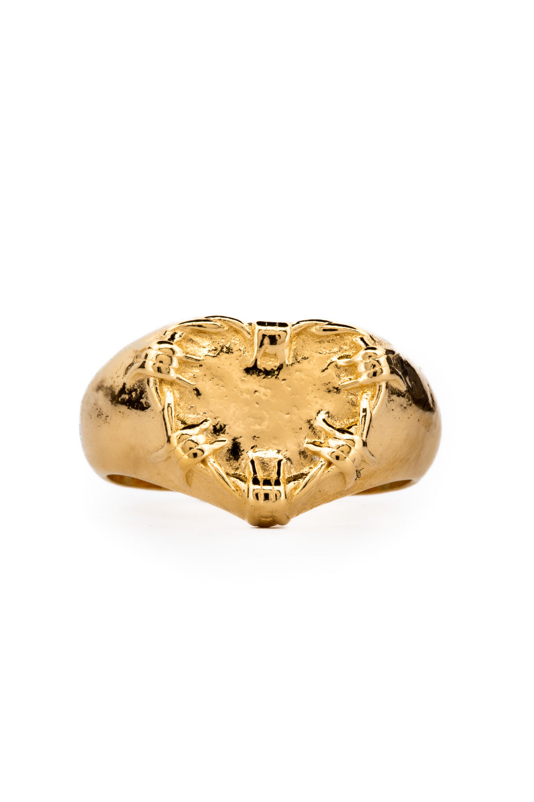 Lil' Barbwire Heart Signet | Gold