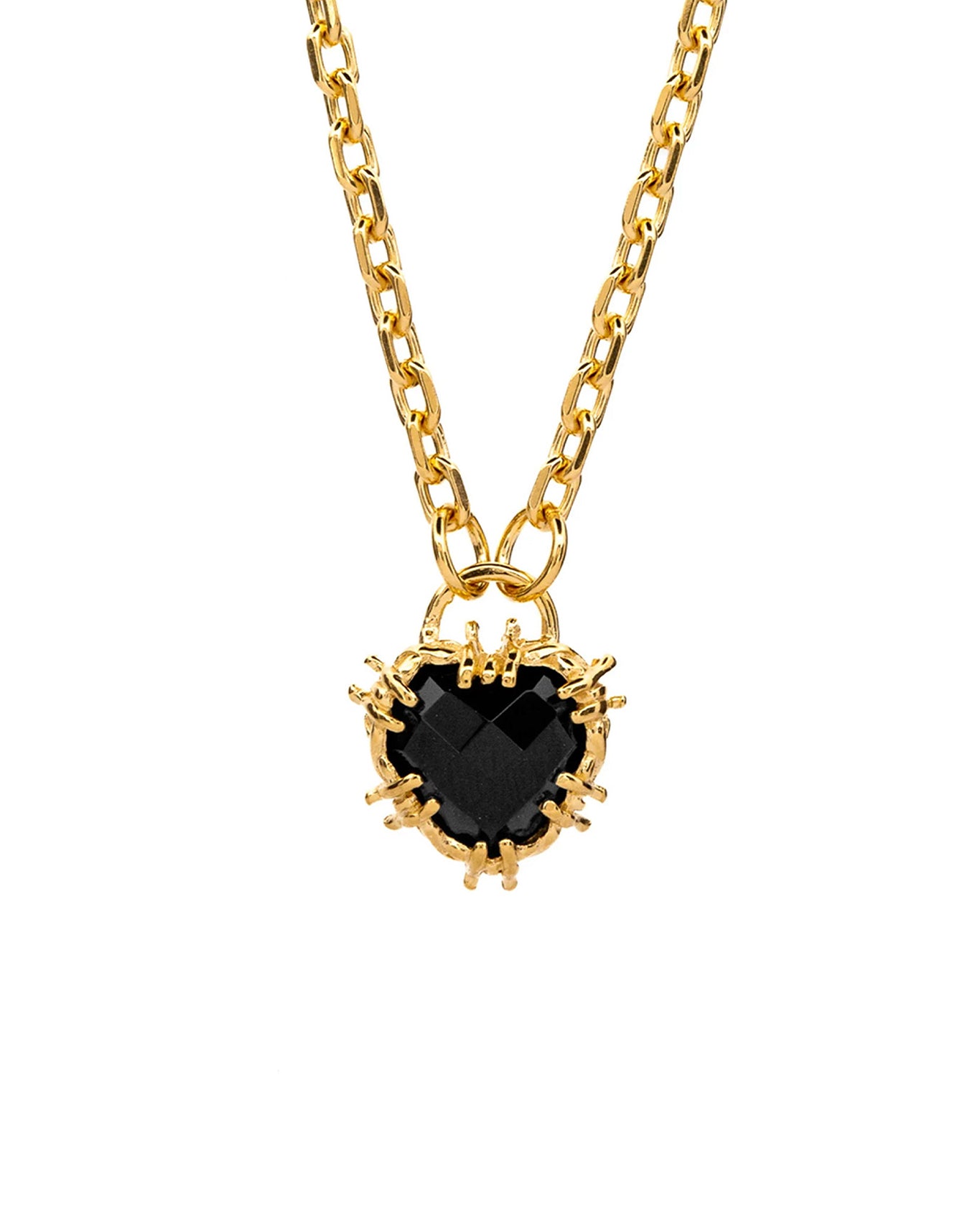 Barbed Heart Necklace | Gold