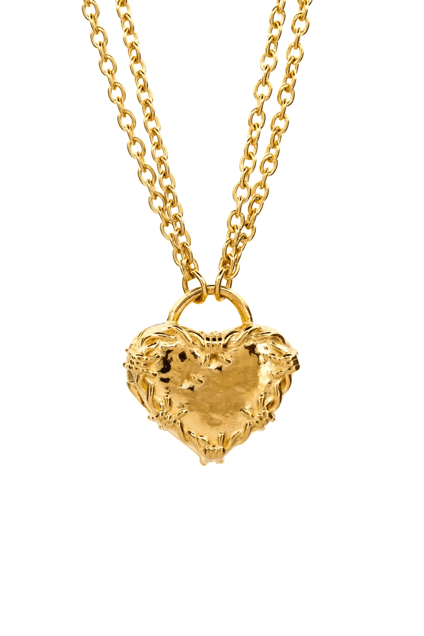 Barbwire Heart Locket | Gold