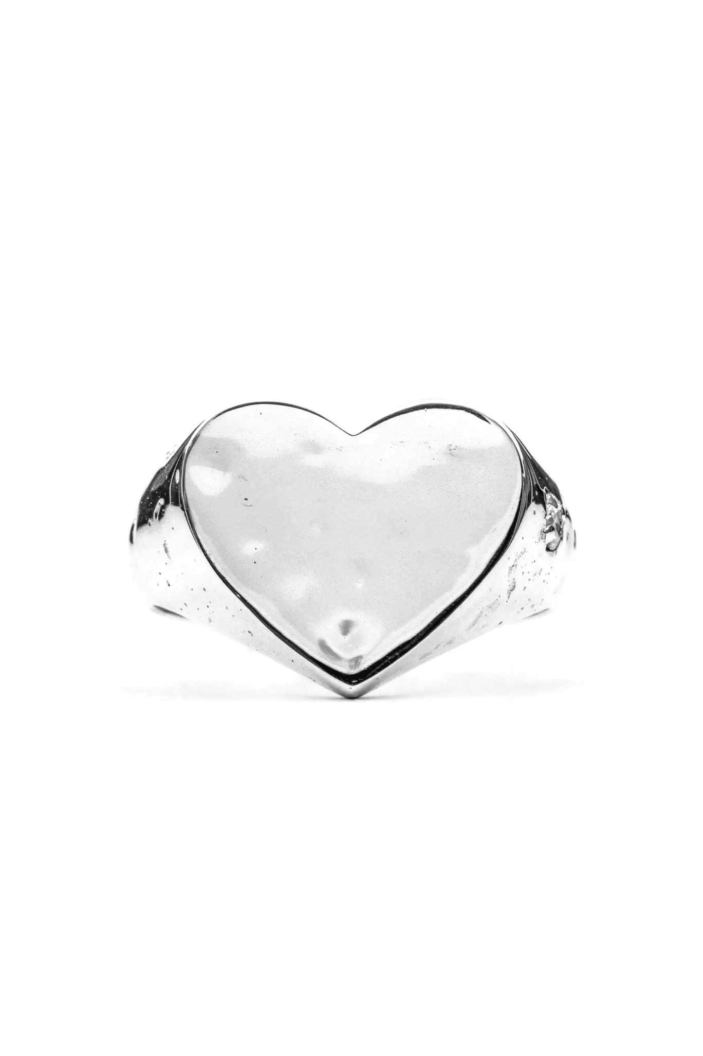 Gem Heart Signet - White Sapphire
