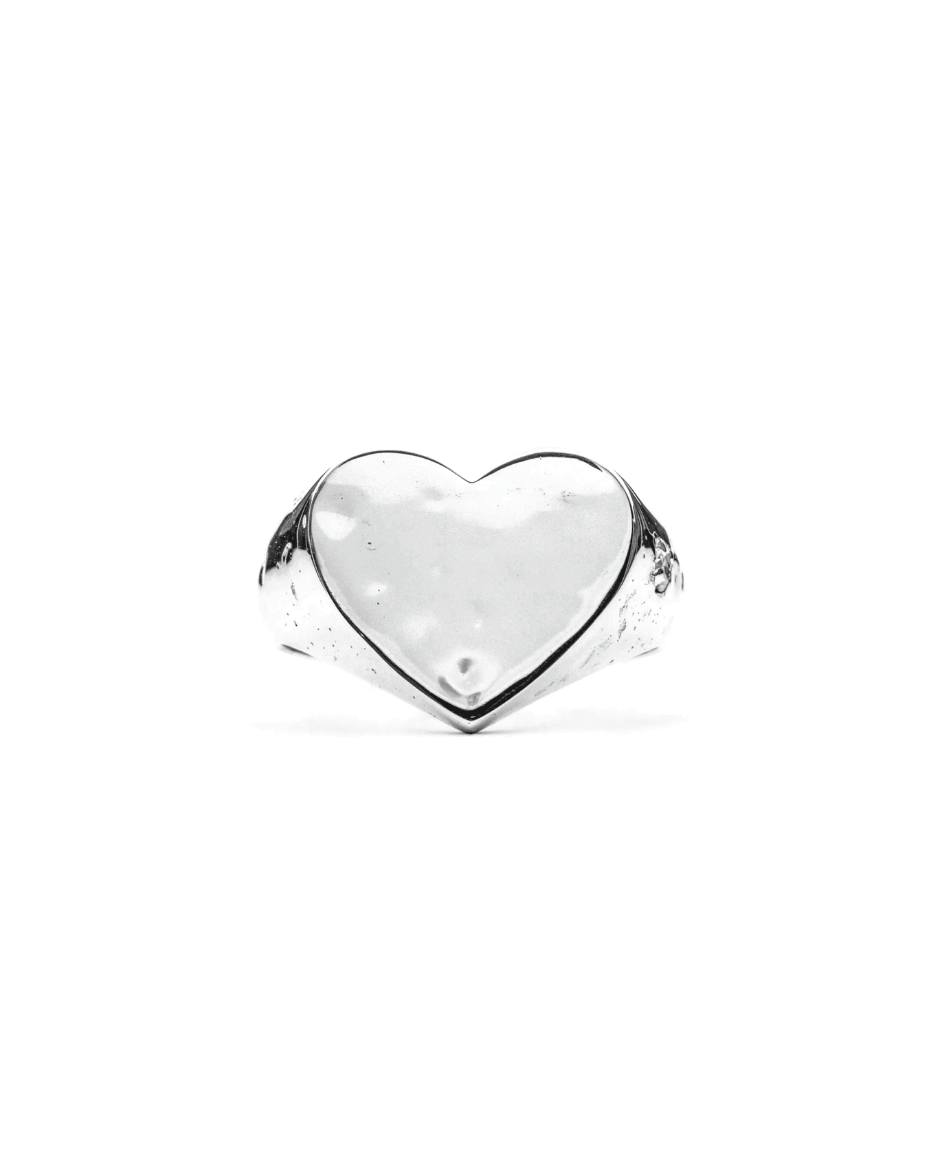 Gem Heart Signet - White Sapphire