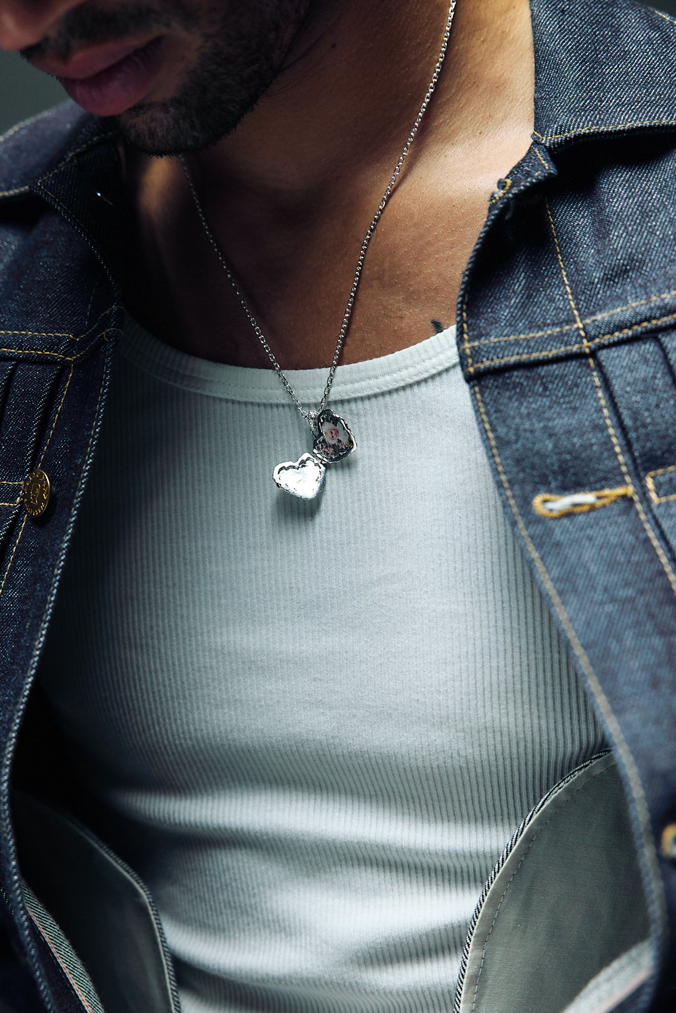 Stitched Heart Locket