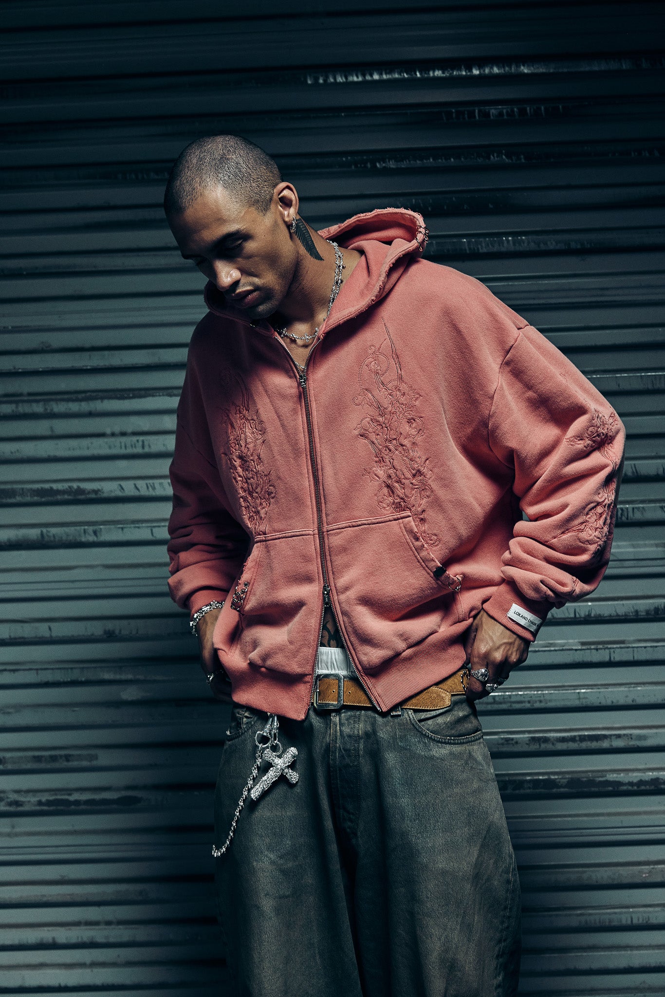 Ave Double-Zip Hoodie - Rust