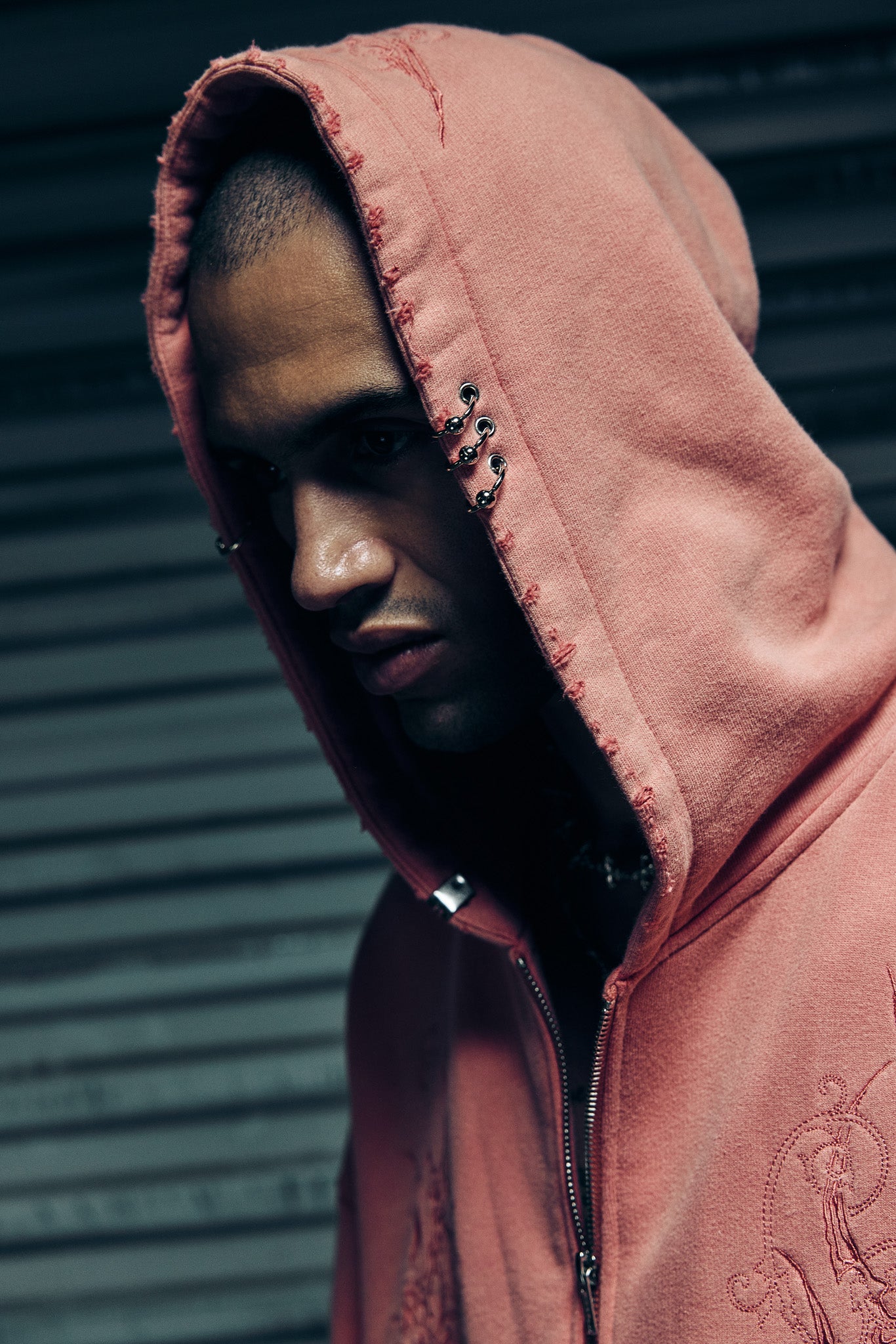 Ave Double-Zip Hoodie - Rust