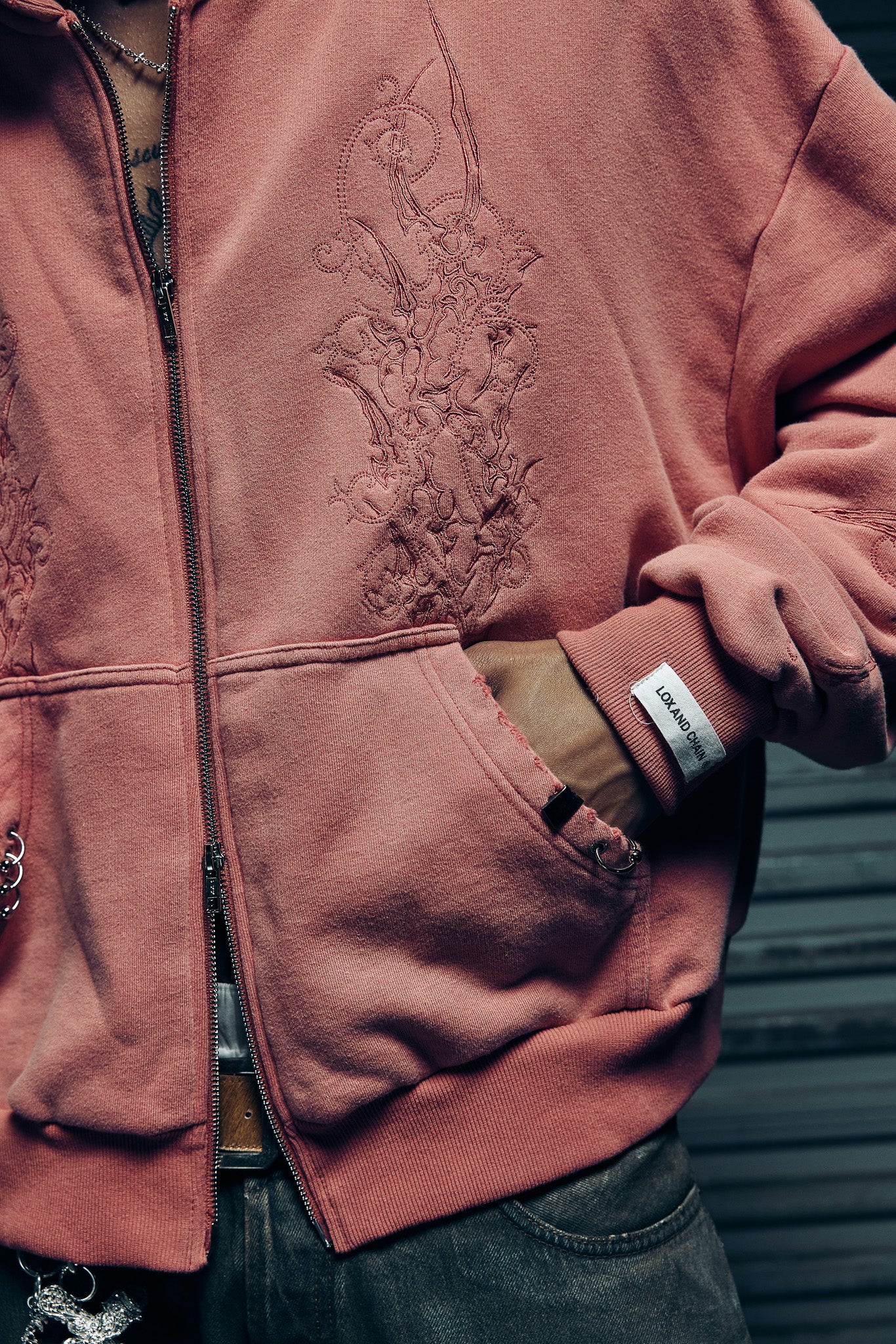 Ave Double-Zip Hoodie - Rust – Lox & Chain