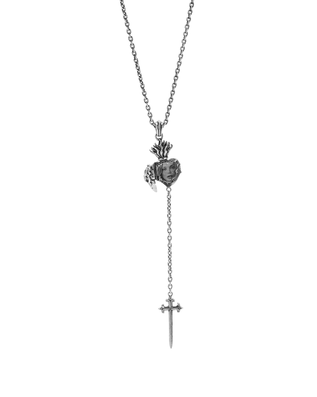 Sacred Heart Locket Rosary