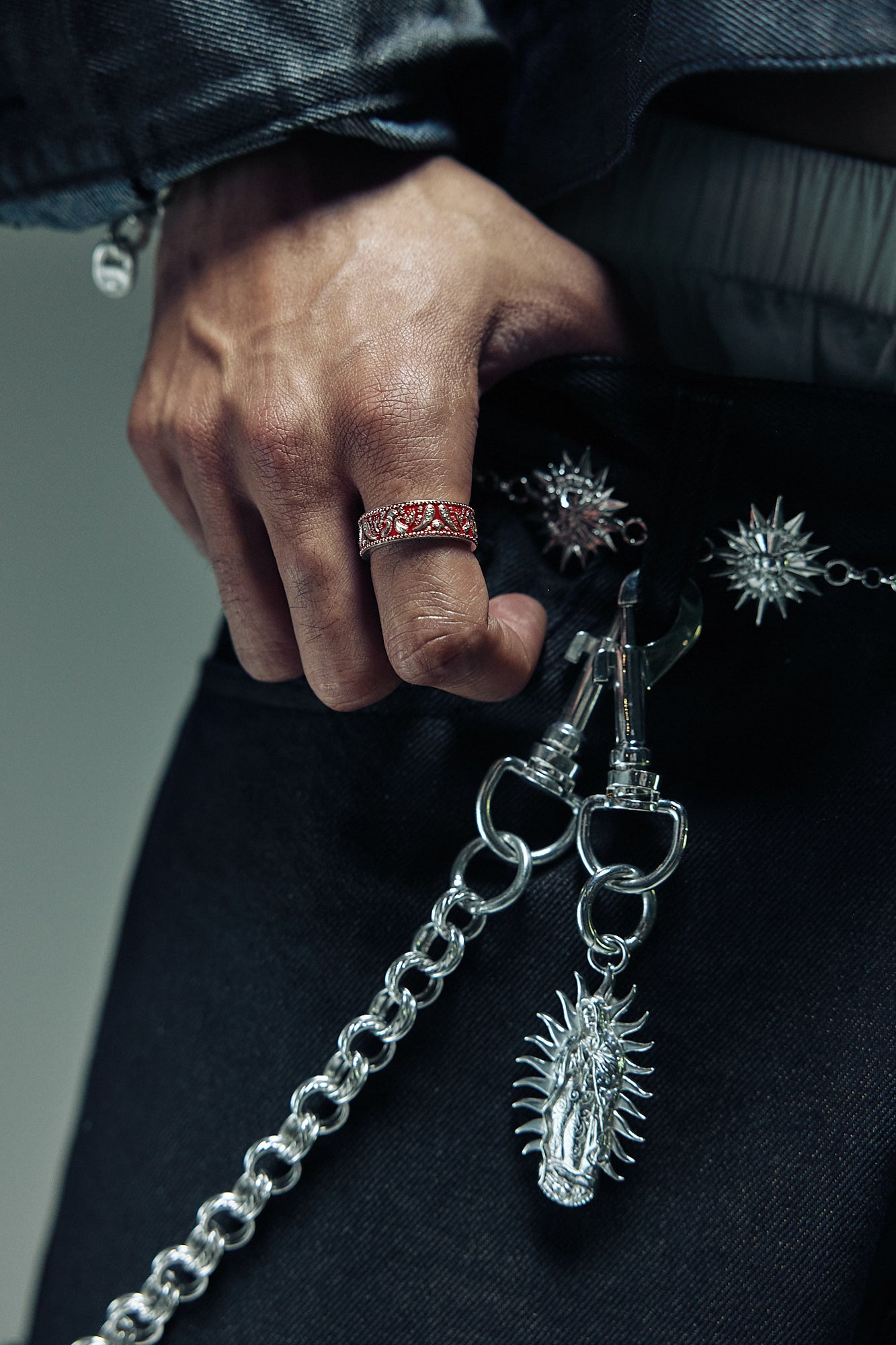 Bandana Ring - Red Enamel