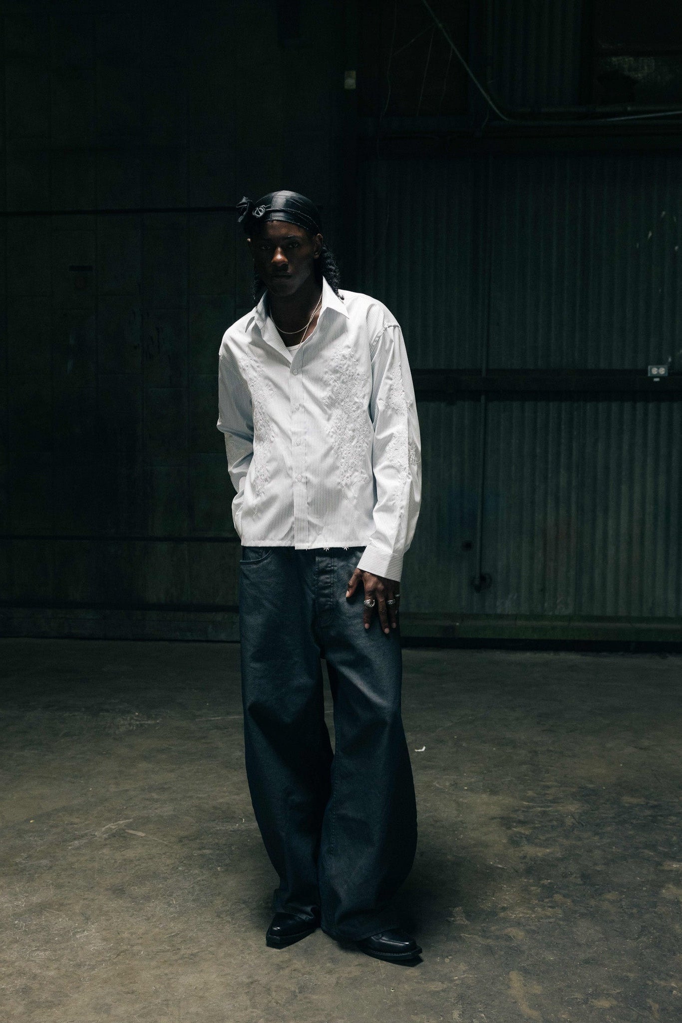 Ave LS Shirt - Silver Pinstripe