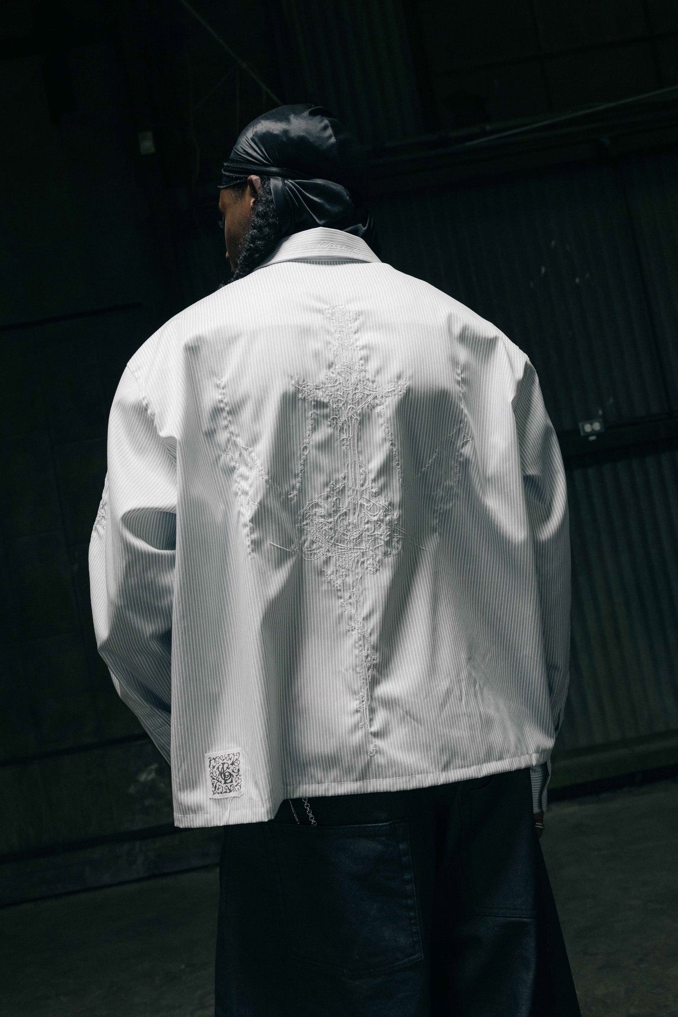 Ave LS Shirt - Silver Pinstripe