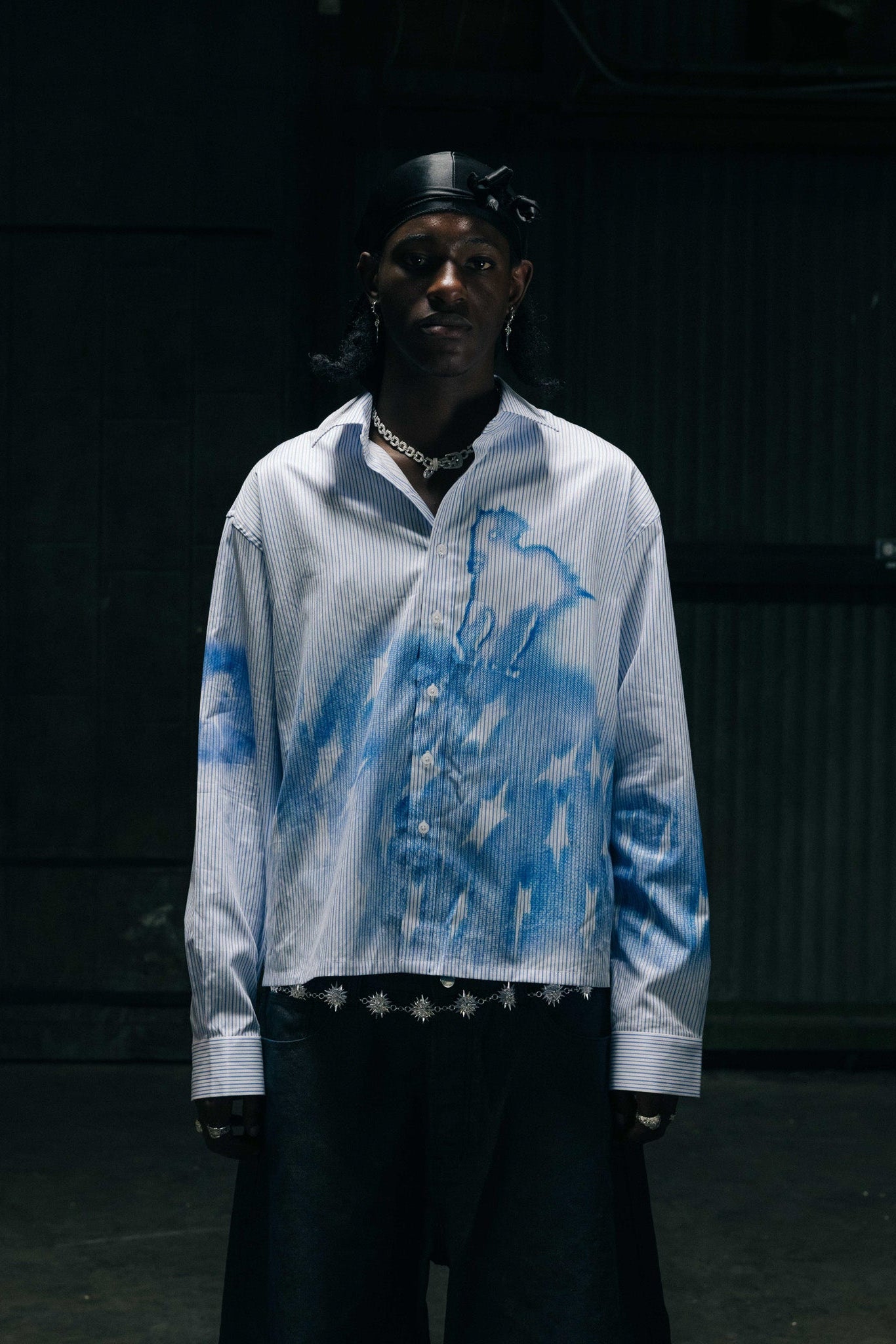 All My Exes LS Shirt - Blue Pinstripe